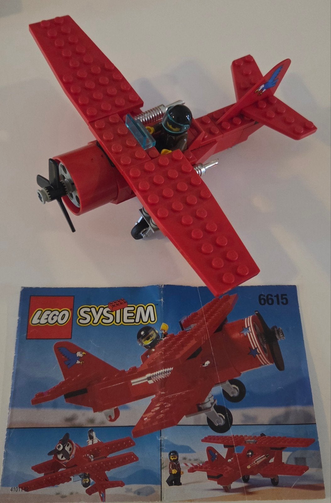 LEGO System 6615 Red Baron Vliegtuig met Instructies, Ophalen of Verzenden, Gebruikt, Overige merken