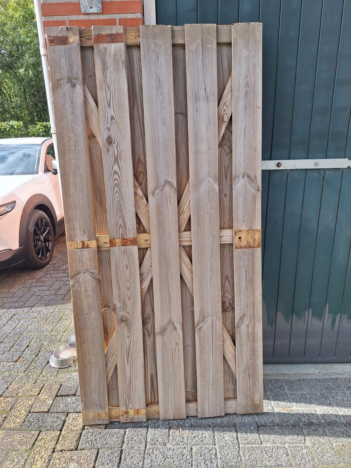 Schuttingdeur, Tuin en Terras, Ophalen, Gebruikt, Hout