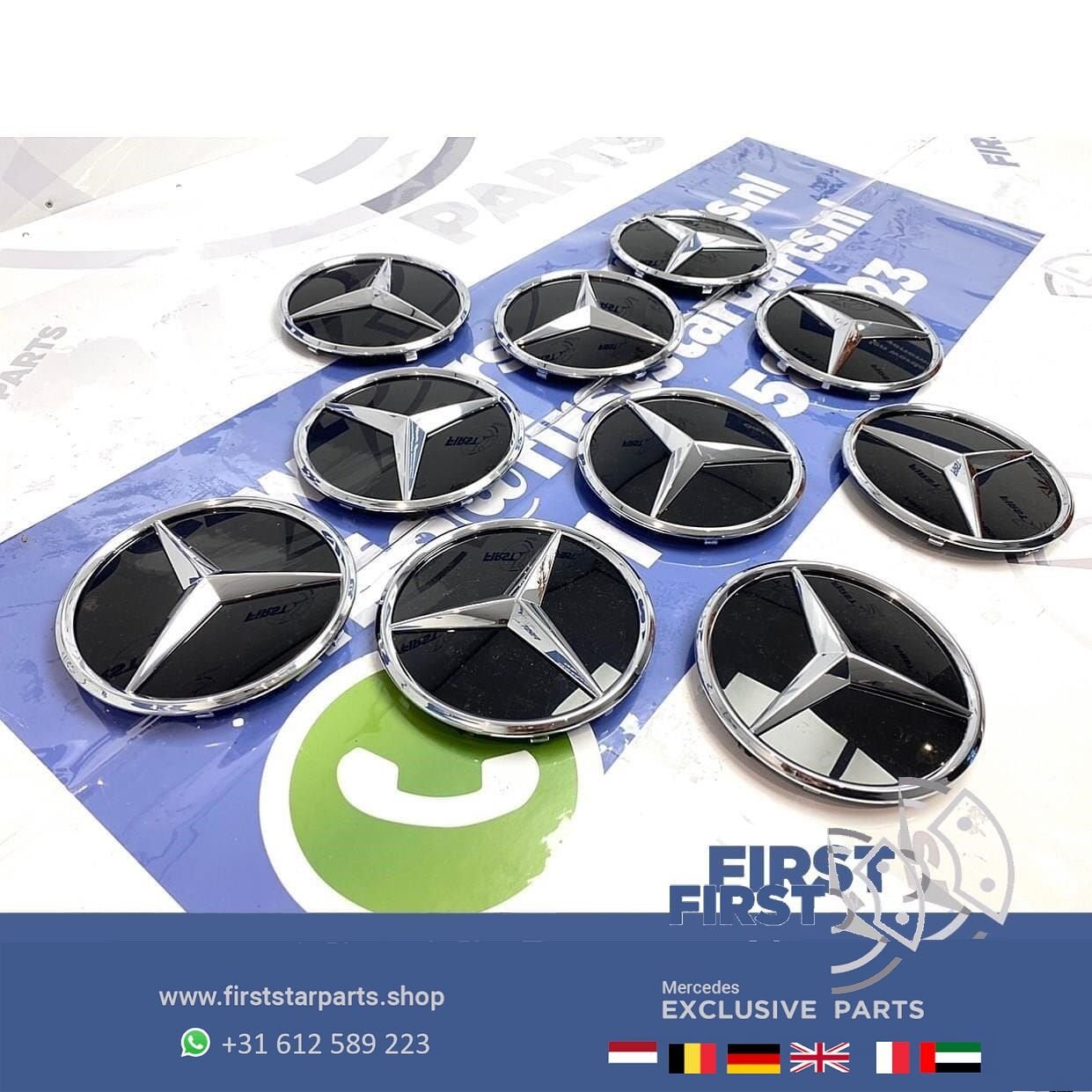 Mercedes AMG STER LOGO CHROOM W176 W177 W205 W117 W118 W213, Gebruikt, -, Ophalen of Verzenden, -