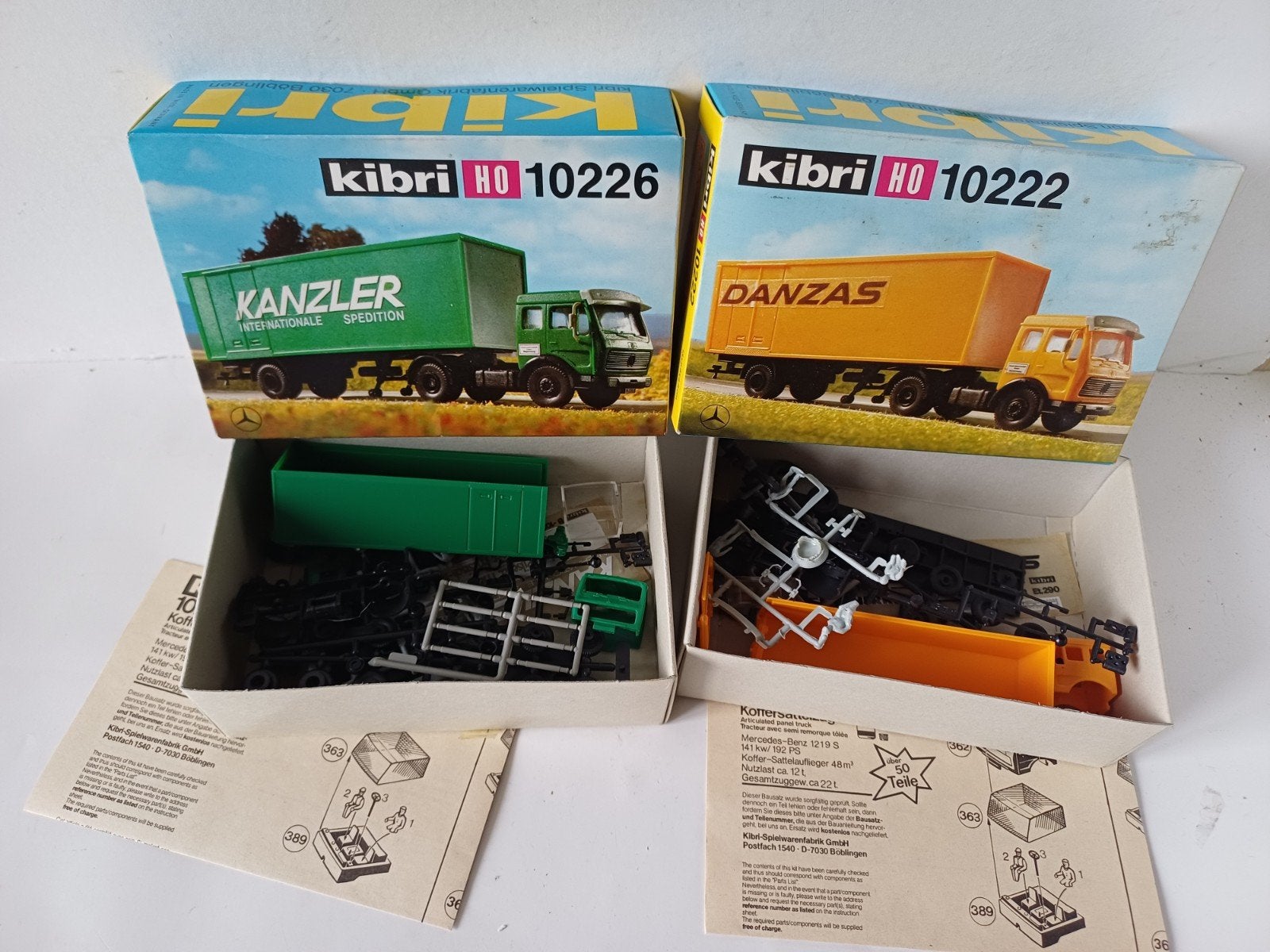 Kibri Mercedes HO H0 1:87 1989 truck 2x, Ophalen of Verzenden