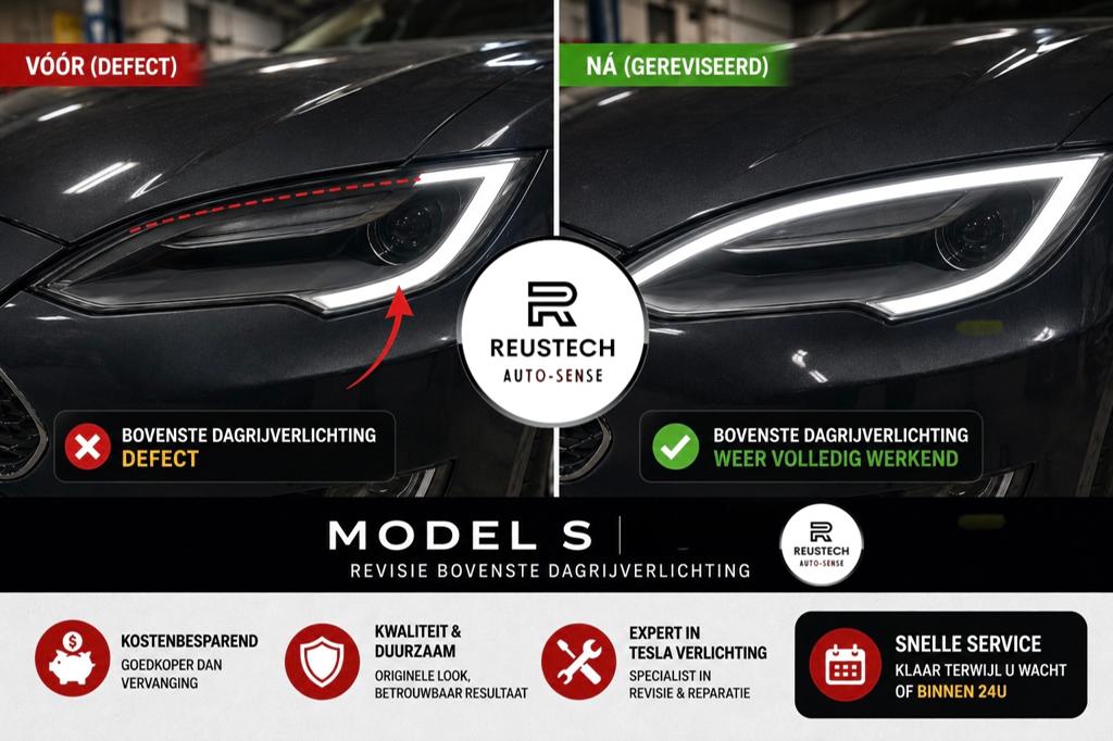 Model S Dagrijverlichting DRL - Koplamp reparatie / revisie, Ophalen, Gereviseerd