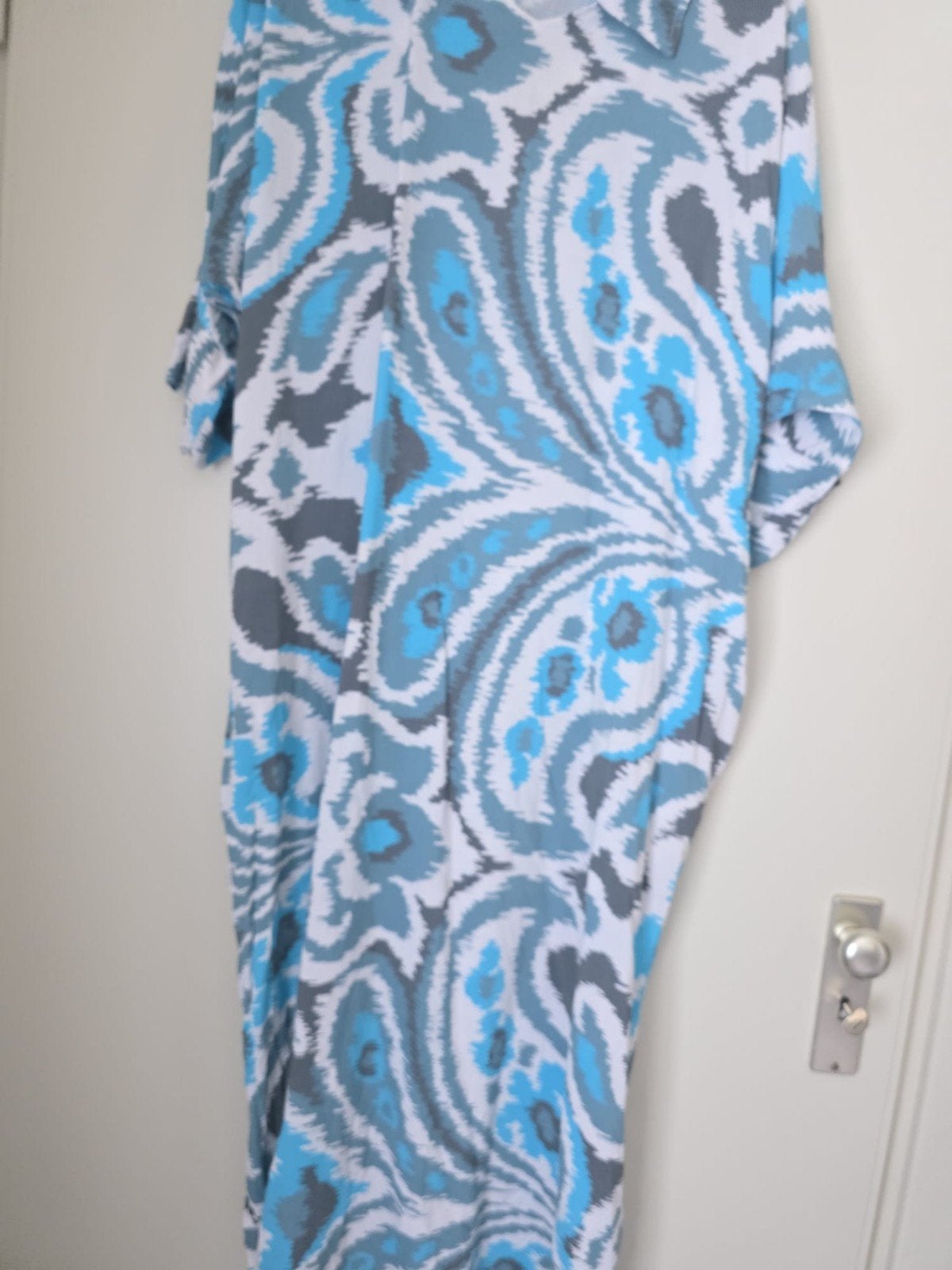 Fantasy Jurk met Paisley Print - Maat L, Kleding | Dames, Blauw, Ophalen of Verzenden, Gedragen, Onder de knie