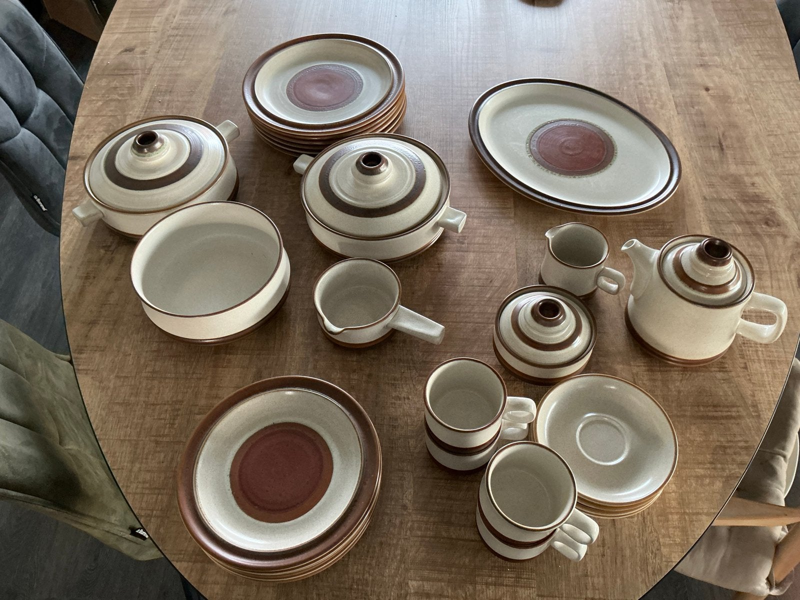 Vintage Denby England 'Potters Wheel' Servies, Antiek en Kunst, Ophalen