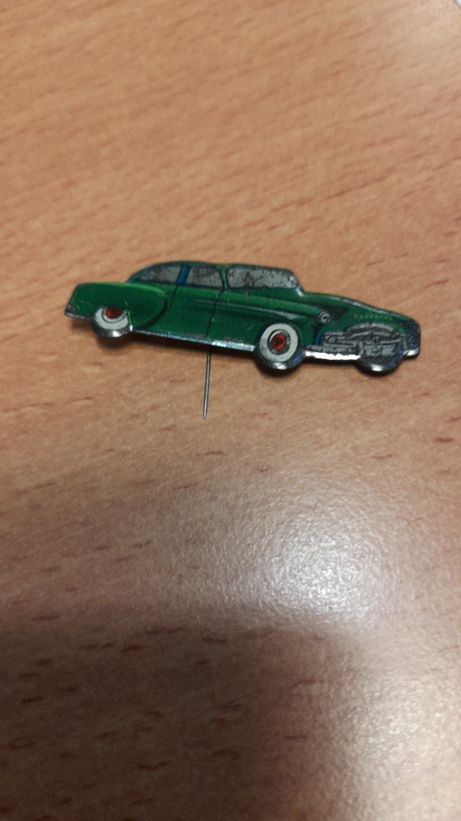 Vintage Groene Auto Speld - Klassieke Auto Broche, Verzenden, Gebruikt, Auto's