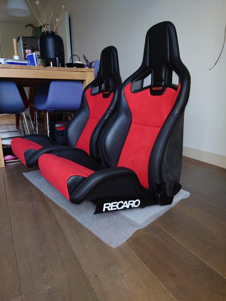 Recaro Sportster CS Zwart kunstleer / Rood Dinamica, Ophalen, Gebruikt