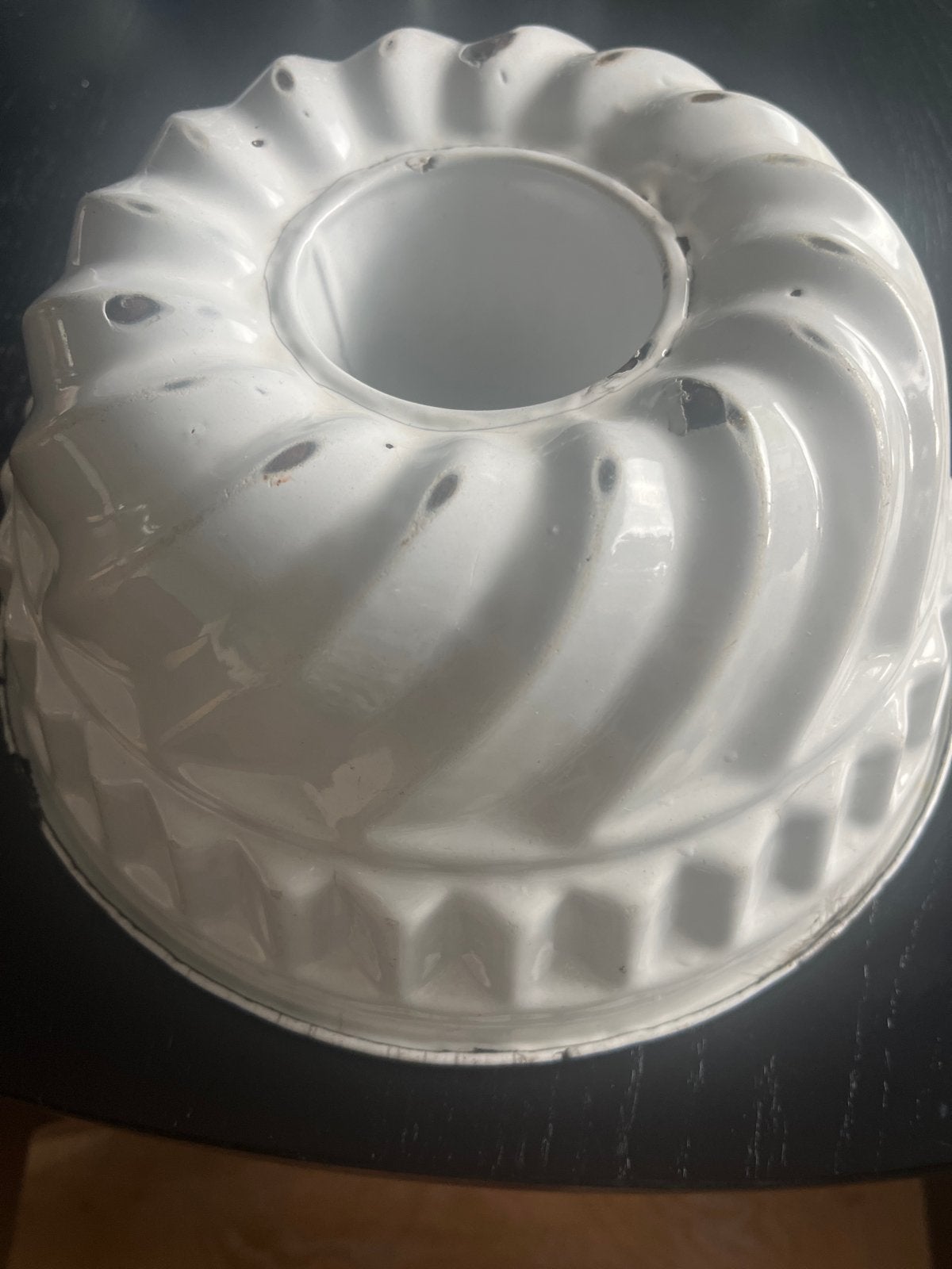 Vintage emaille tulband bakvorm, Antiek en Kunst, Ophalen