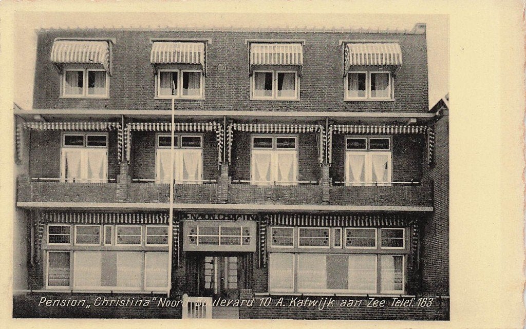 AM265 Katwijk Pension Christina 1934, Verzenden, 1920 tot 1940, Gelopen, Zuid-Holland