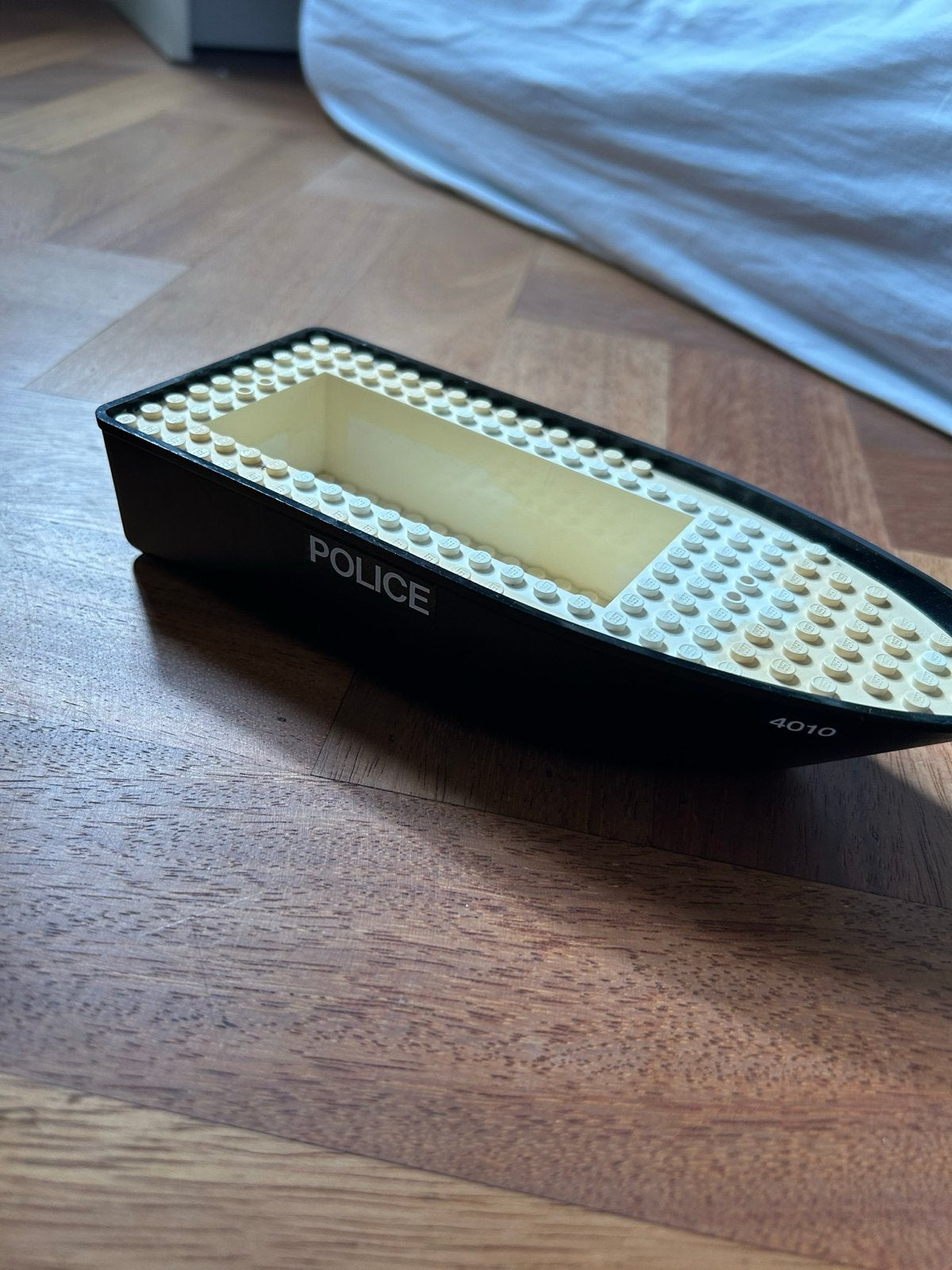 LEGO Politieboot romp 4010 - Zwart met 'POLICE' opdruk, Ophalen, Gebruikt, Overige merken