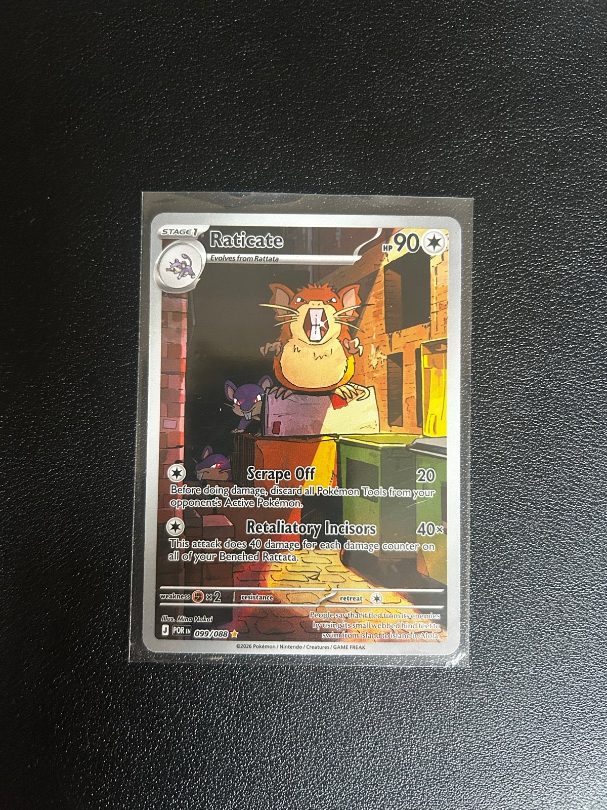Raticate 099/088 Pokémon kaart, Ophalen of Verzenden, Zo goed als nieuw, Losse kaart