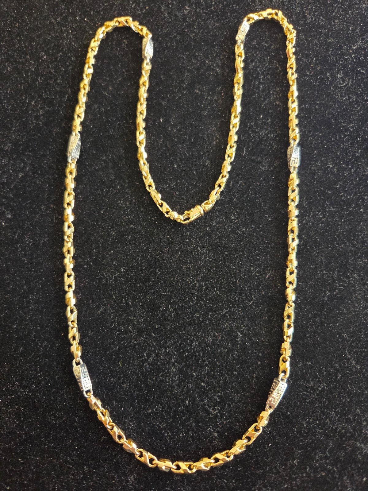 14 k gouden monte carlo ketting 35,2 gram 65 cm, Sieraden, Tassen en Uiterlijk, Kettingen, Ophalen of Verzenden, Nieuw, Goud, Goud