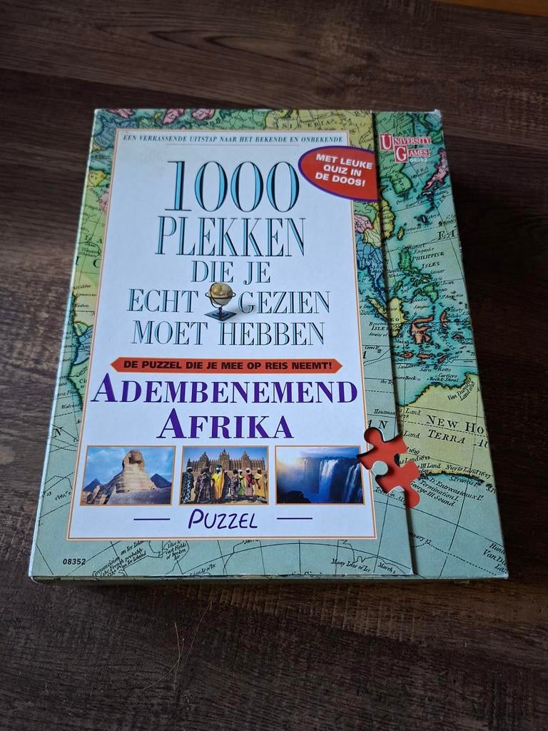 Puzzel 1000 plekken die je echt moet hebben gezien, Ophalen of Verzenden, 500 t/m 1500 stukjes, Zo goed als nieuw, Legpuzzel
