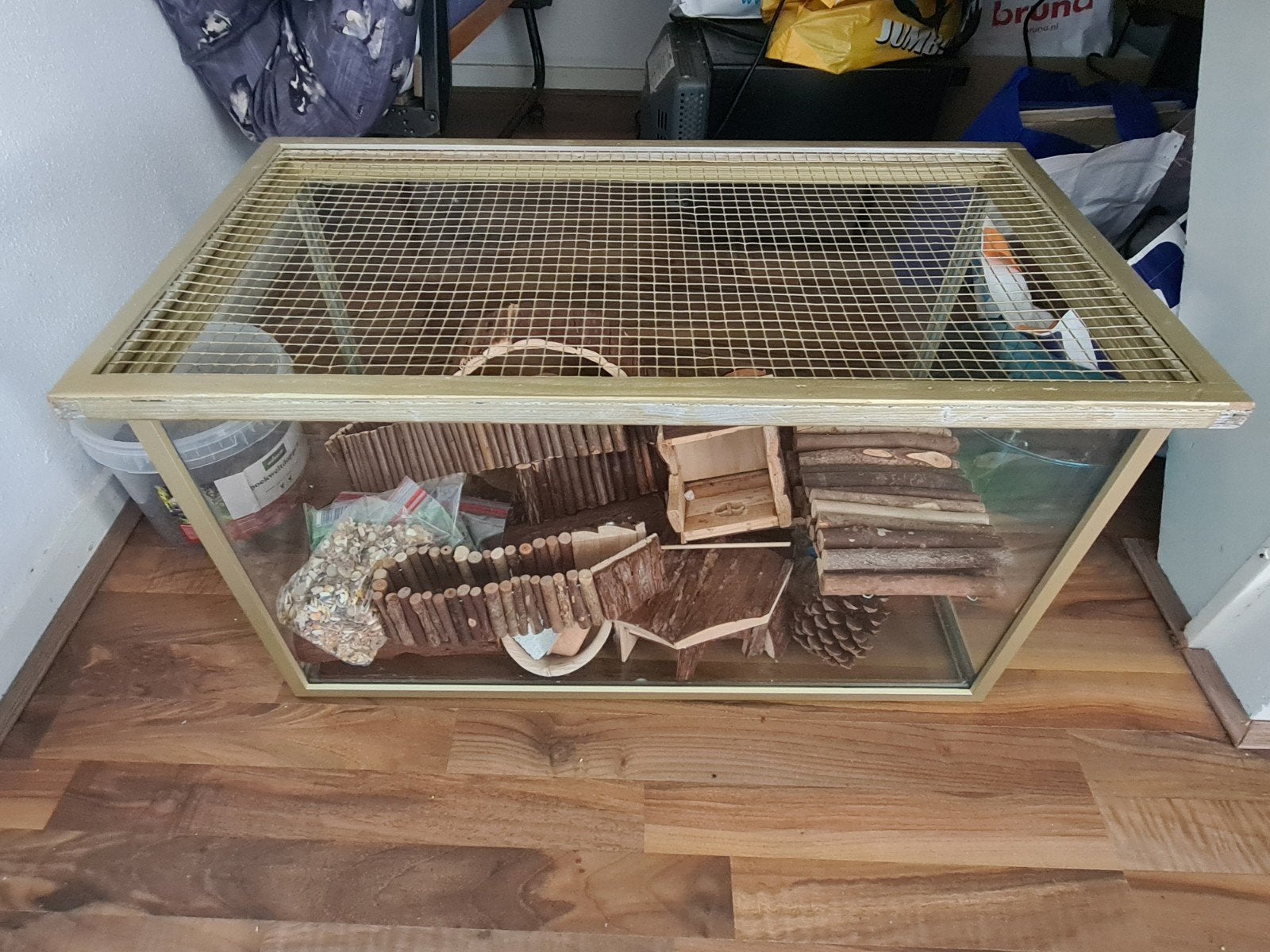 terrarium met benodigdheden knaagdier, Ophalen, Hok, Minder dan 60 cm
