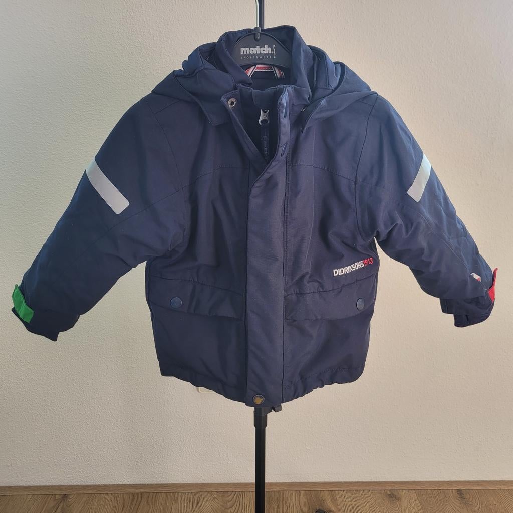 Didriksons winterjas donkerblauw maat 80 (tot 92), Ophalen of Verzenden, Gebruikt, Didriksons, Jongen of Meisje