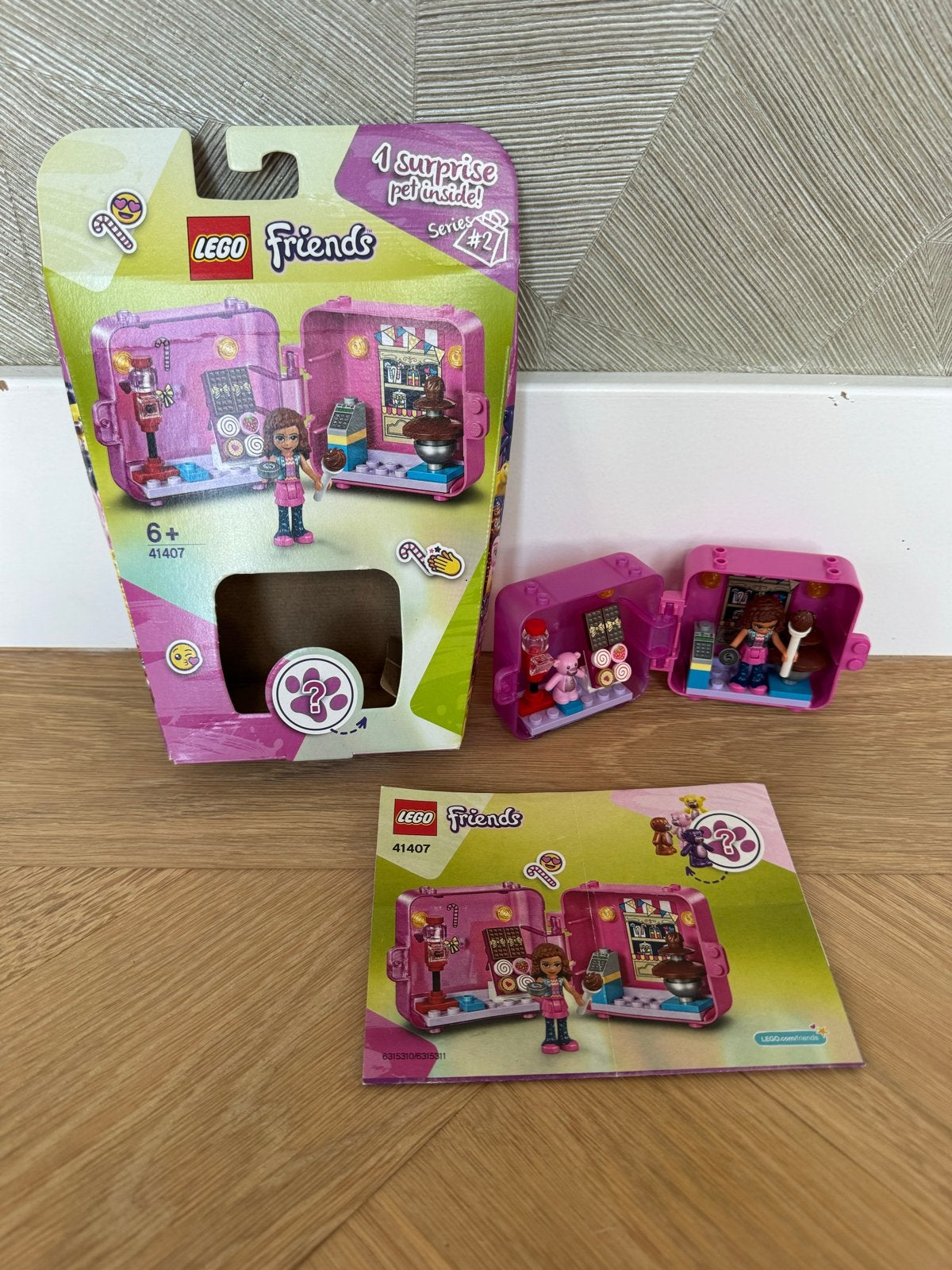 LEGO Friends 41407 Olivia's Chocoladewinkel Cube, Ophalen of Verzenden, Zo goed als nieuw, Overige merken
