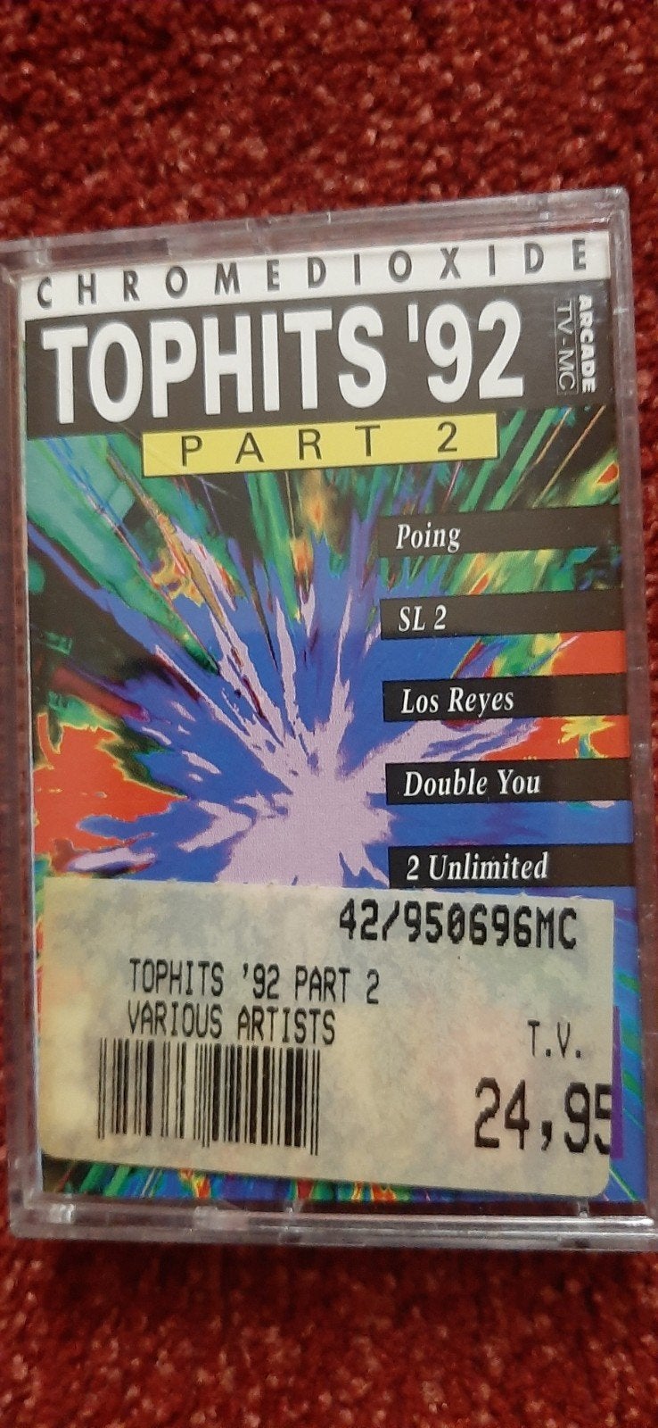 Tophits '92 Part 2 Cassettebandje - Diverse Artiesten, Gebruikt, 1 bandje, Ophalen of Verzenden, Voorbespeeld