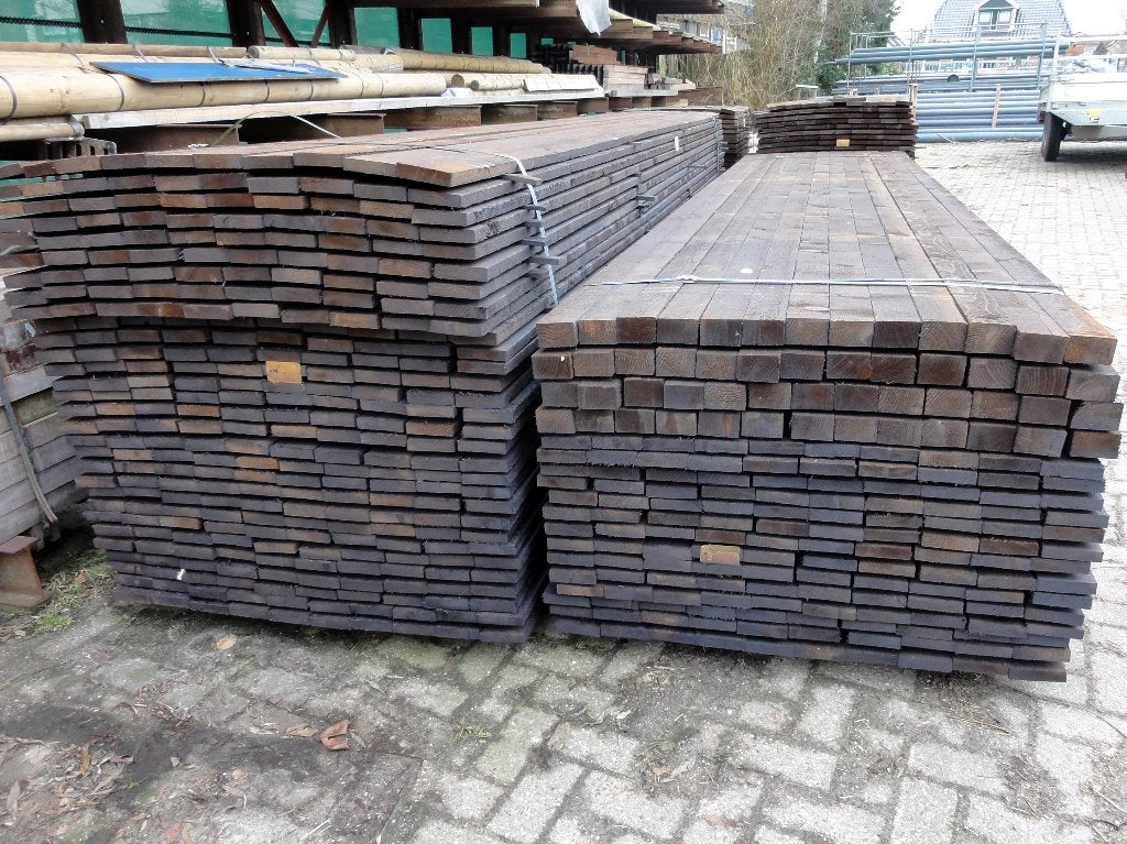 Bruin hout planken voor hekken en weide afrasteringen, Verzenden, Nieuw, 250 cm of meer, Planken