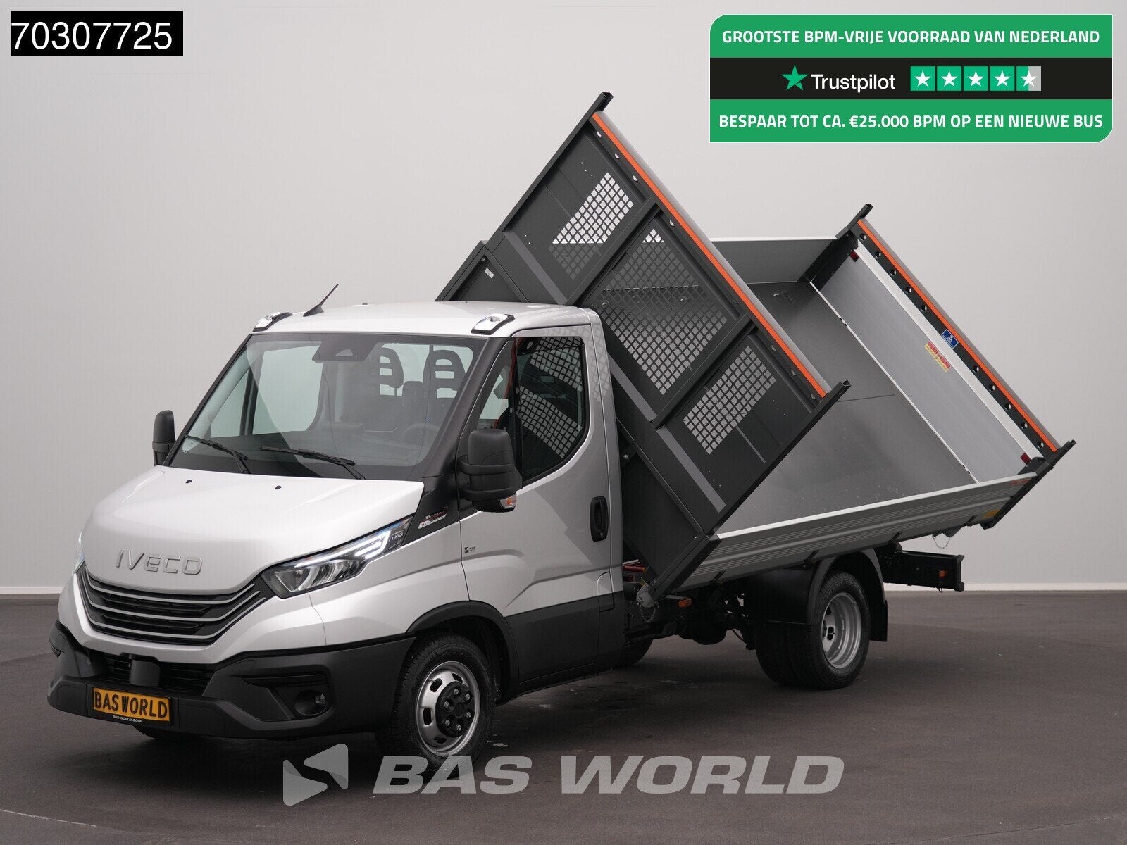 Iveco Daily 35C21 3.0L Automaat Driezijdige Kipper Dubbelluc, Automaat, Multifunctioneel stuurwiel, Stof, Euro 6