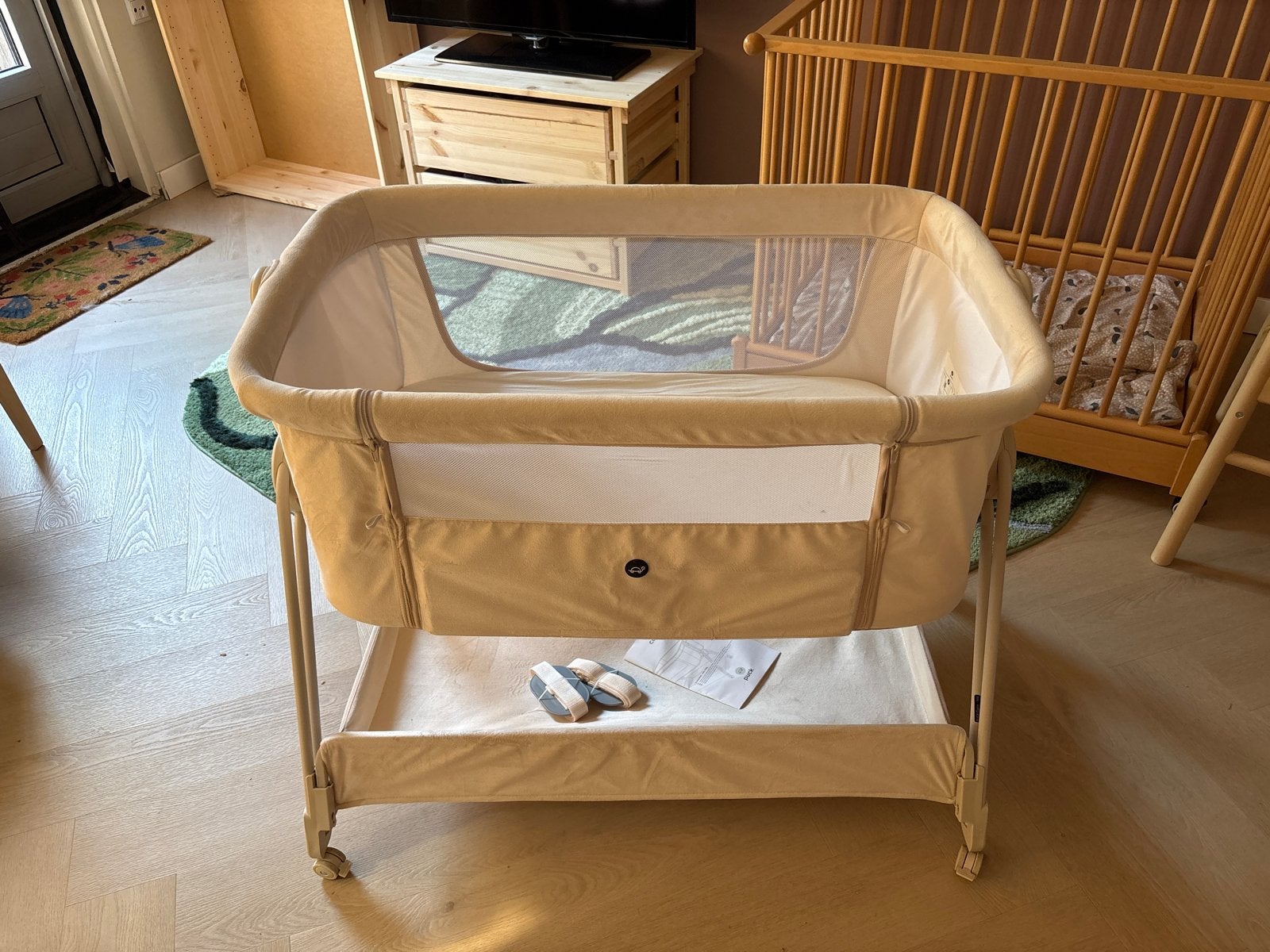 Puck Co-Sleeper Claire wieg - Beige, Ophalen, Zo goed als nieuw, Wieg