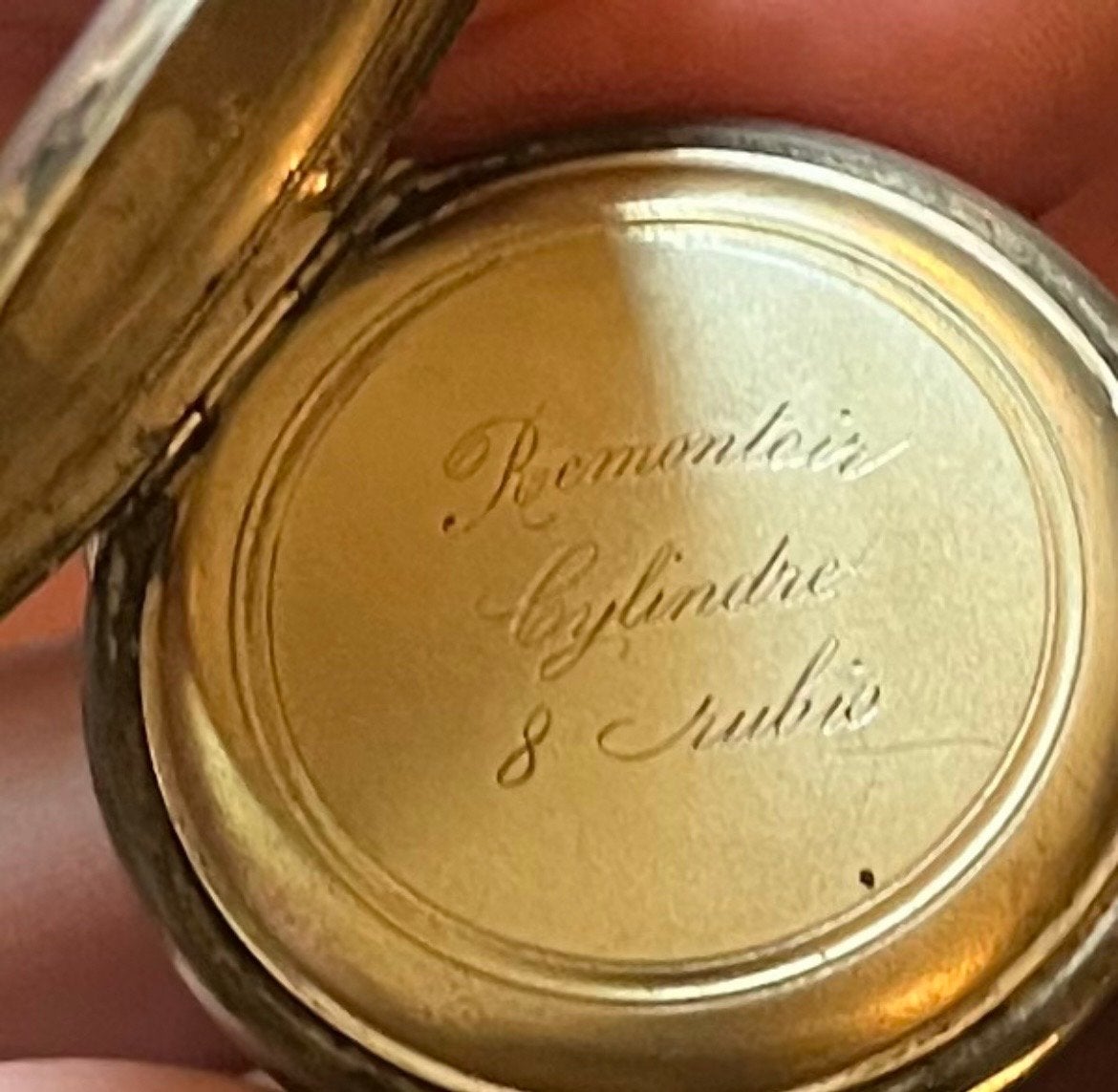 Antiek Zilveren Zakhorloge - Remontoir Cylindre 8 Rubis, Ophalen of Verzenden