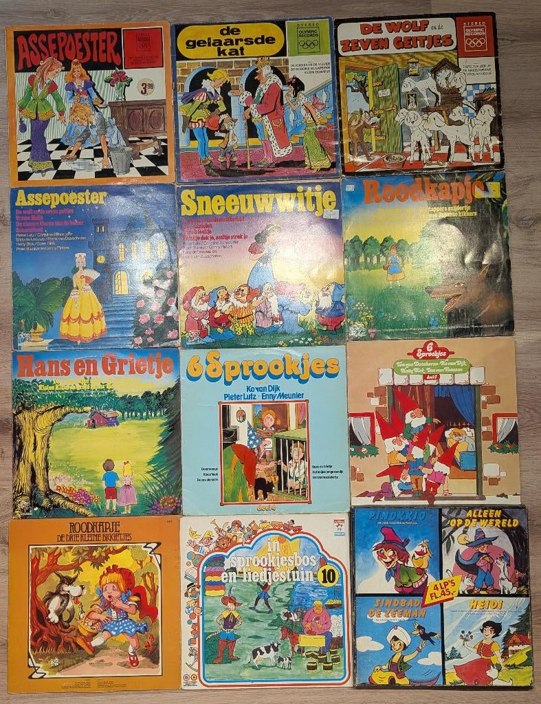 Sprookjes LP's 12 stuks, Ophalen of Verzenden, Gebruikt, Verhaal of Sprookje