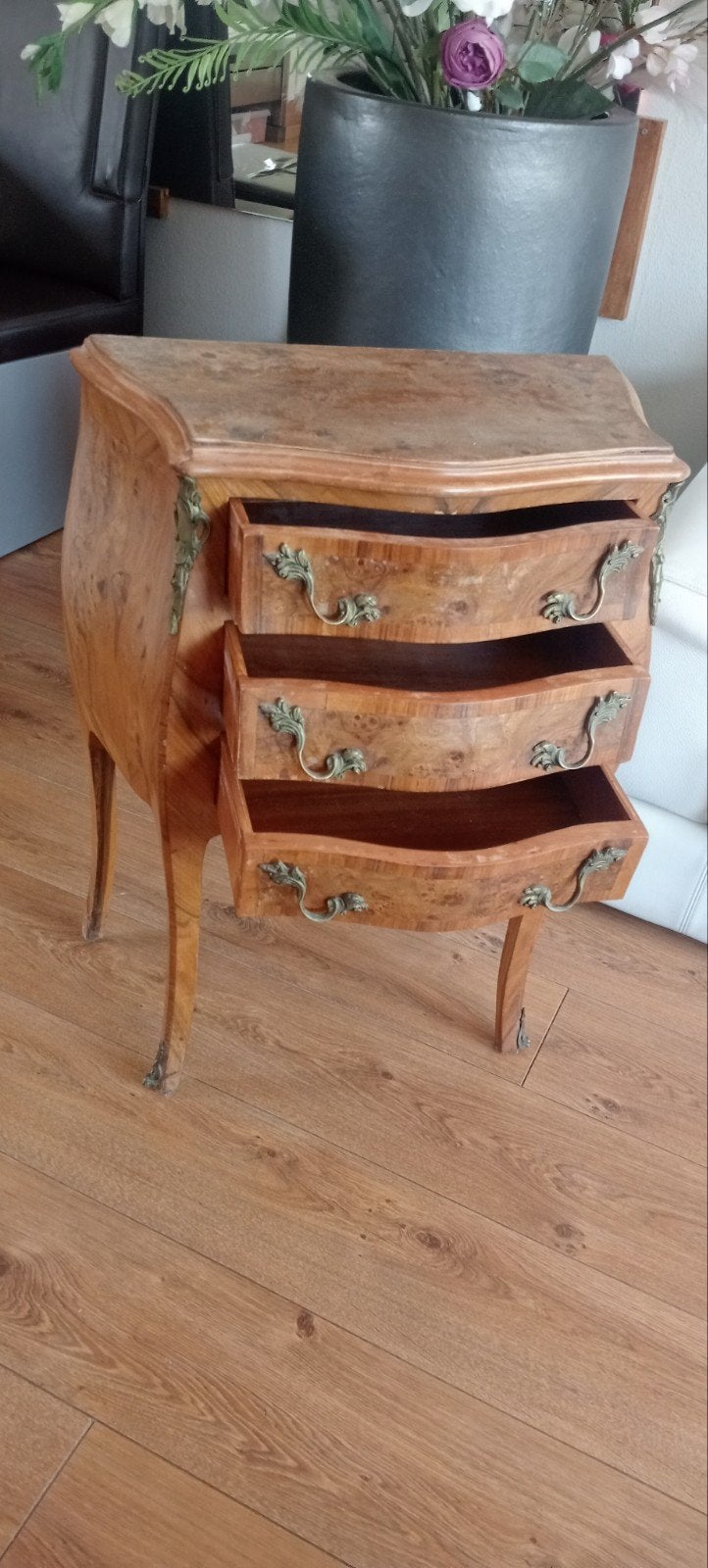 Antiek ladekastje met 3 lades, Huis en Inrichting, Kasten | Dressoirs, Minder dan 50 cm, Gebruikt, Antiek, Barok, Met lade(s)