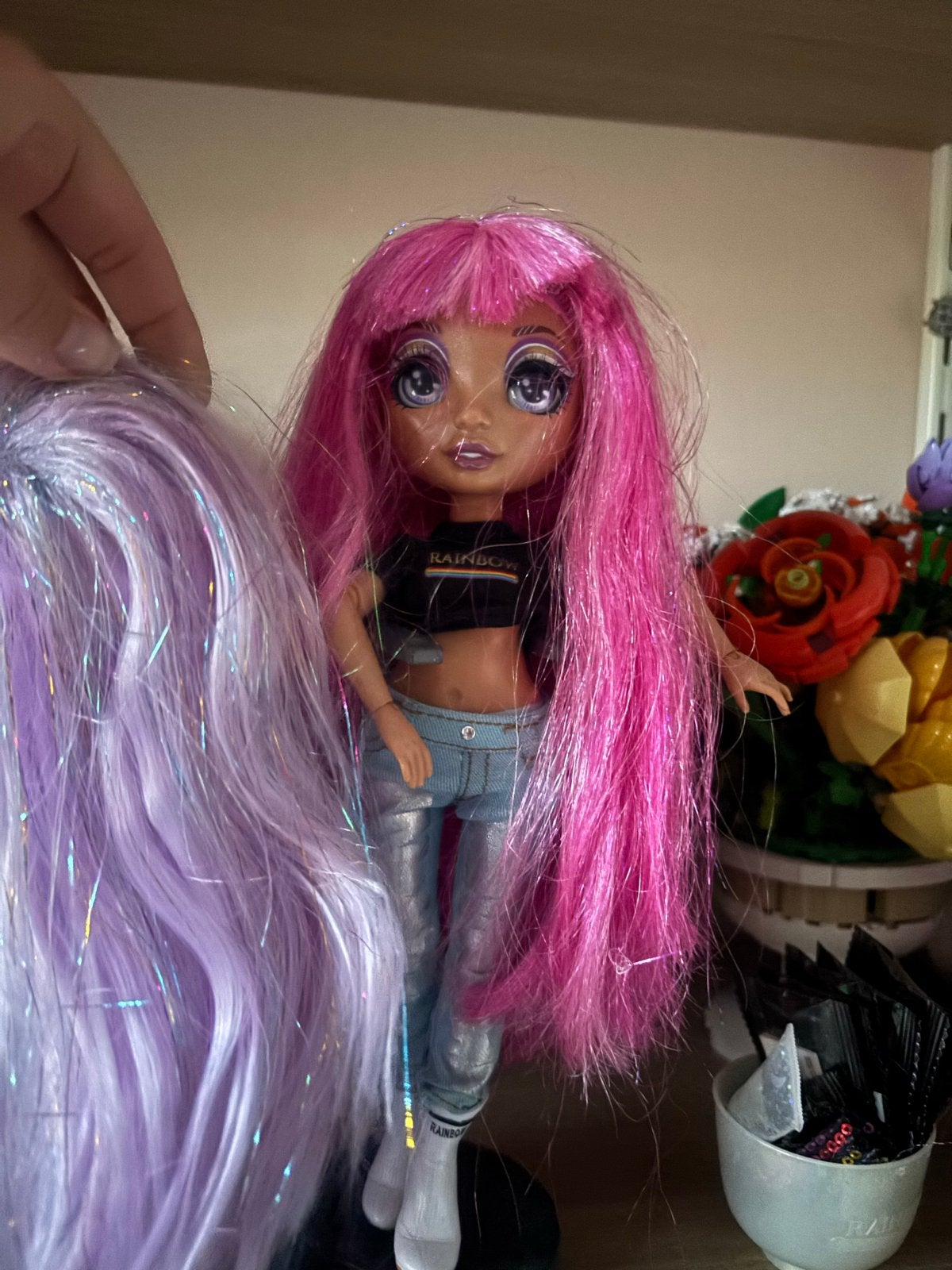 Rainbow High pop met kledingrek en accessoires, Kinderen en Baby's, Ophalen, Gebruikt, Overige typen