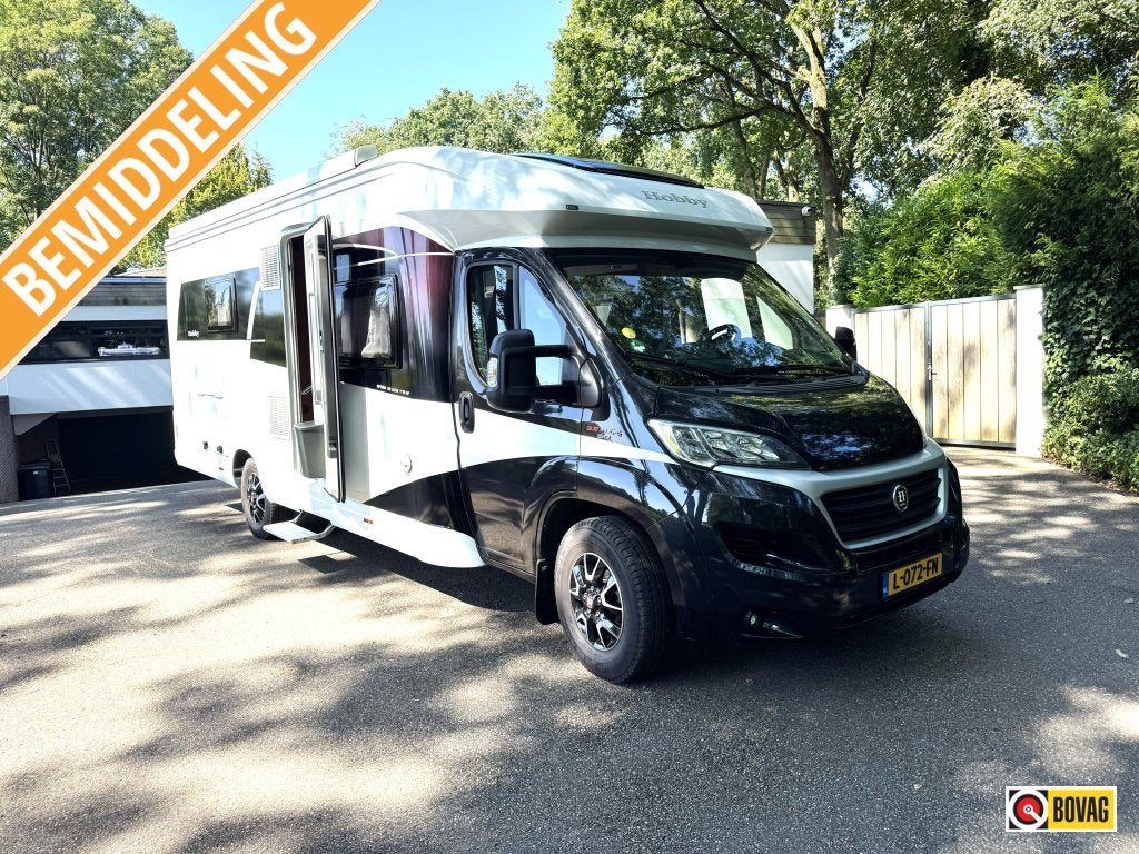 Hobby Optima De Luxe 75 HF HEFBED +SOLAR +FIETSENREK, Chemisch toilet, Fiat, Hobby, Particulier