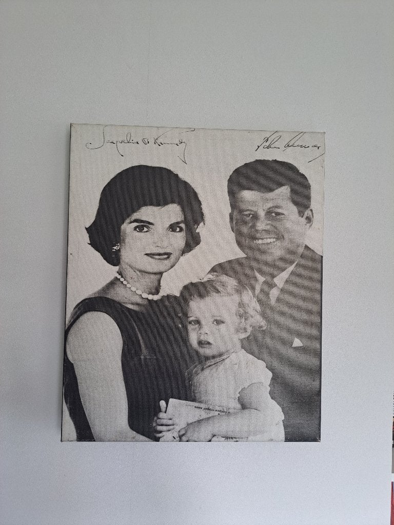 Schitterende foto van de Kennedy"s op canvas, 50 – 75, Minder dan 50 cm, Ophalen of Verzenden, Zo goed als nieuw