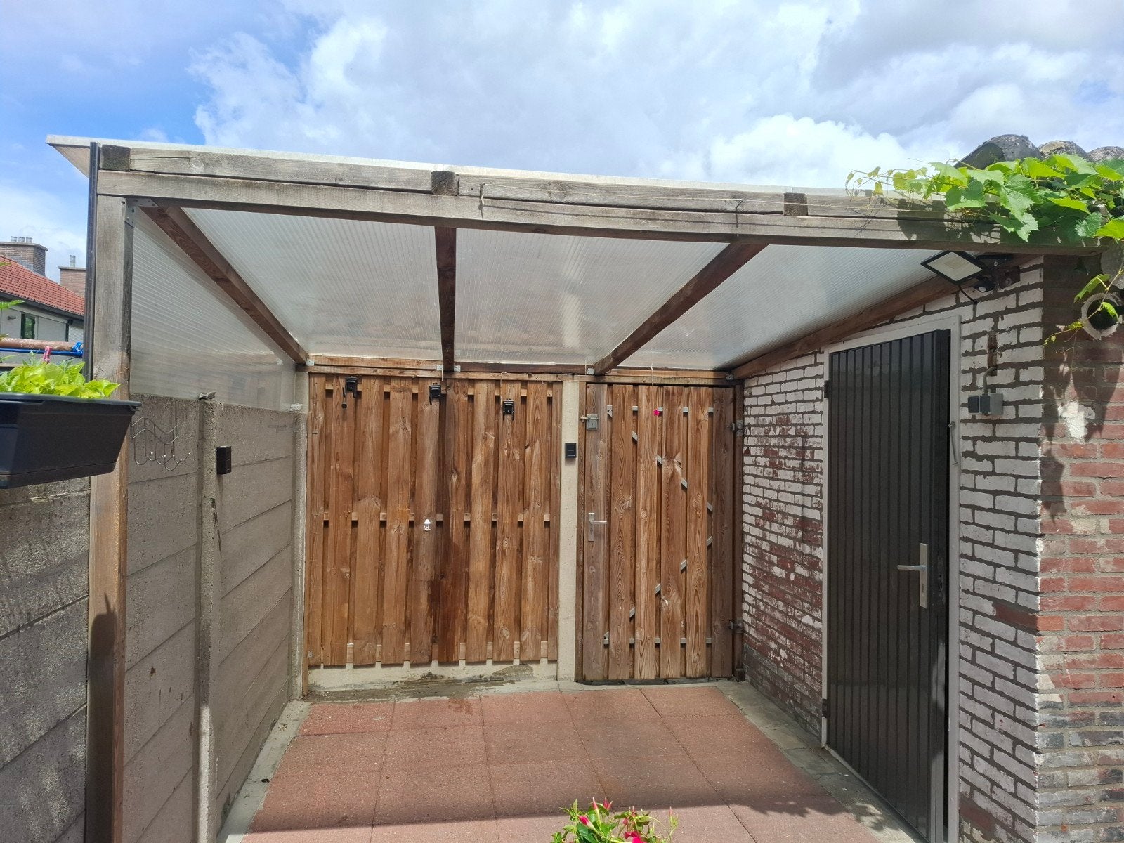 Veranda overkapping hardhout, Tuin en Terras, Ophalen, Gebruikt, Veranda