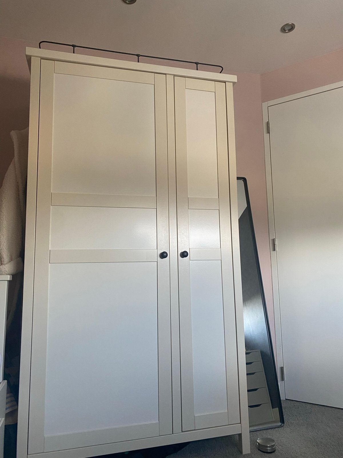Witte Ikea kledingkast (Hemnes), Ophalen, Gebruikt, 100 tot 150 cm, 150 tot 200 cm