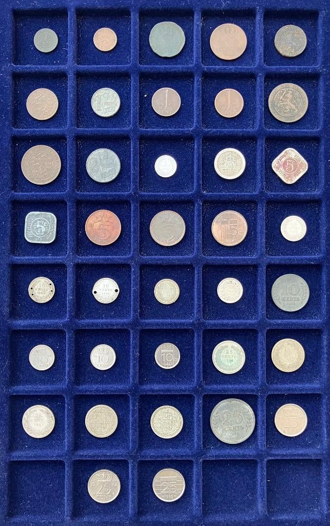 Verschillende type Nederlandse munten (Willem I - Beatrix), Ophalen, Koning Willem III, 5 cent, Setje