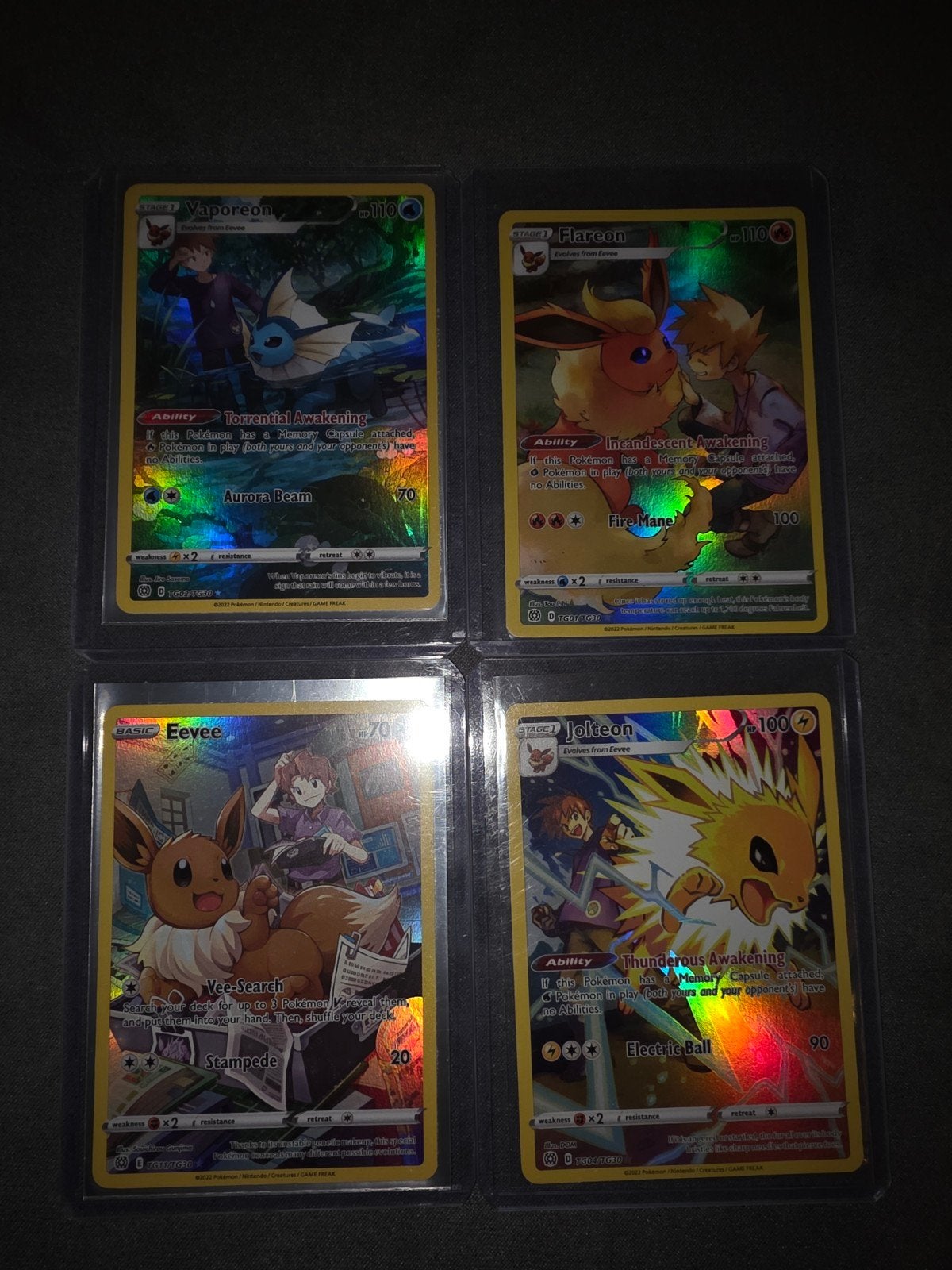 Vaporeon flareon eevee jolteon trainer gallery NM/mint, Ophalen of Verzenden, Zo goed als nieuw