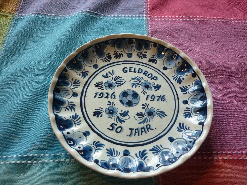 Oud wandbordje Delft - Holland 25 jarig jubileum goede staat, Ophalen of Verzenden