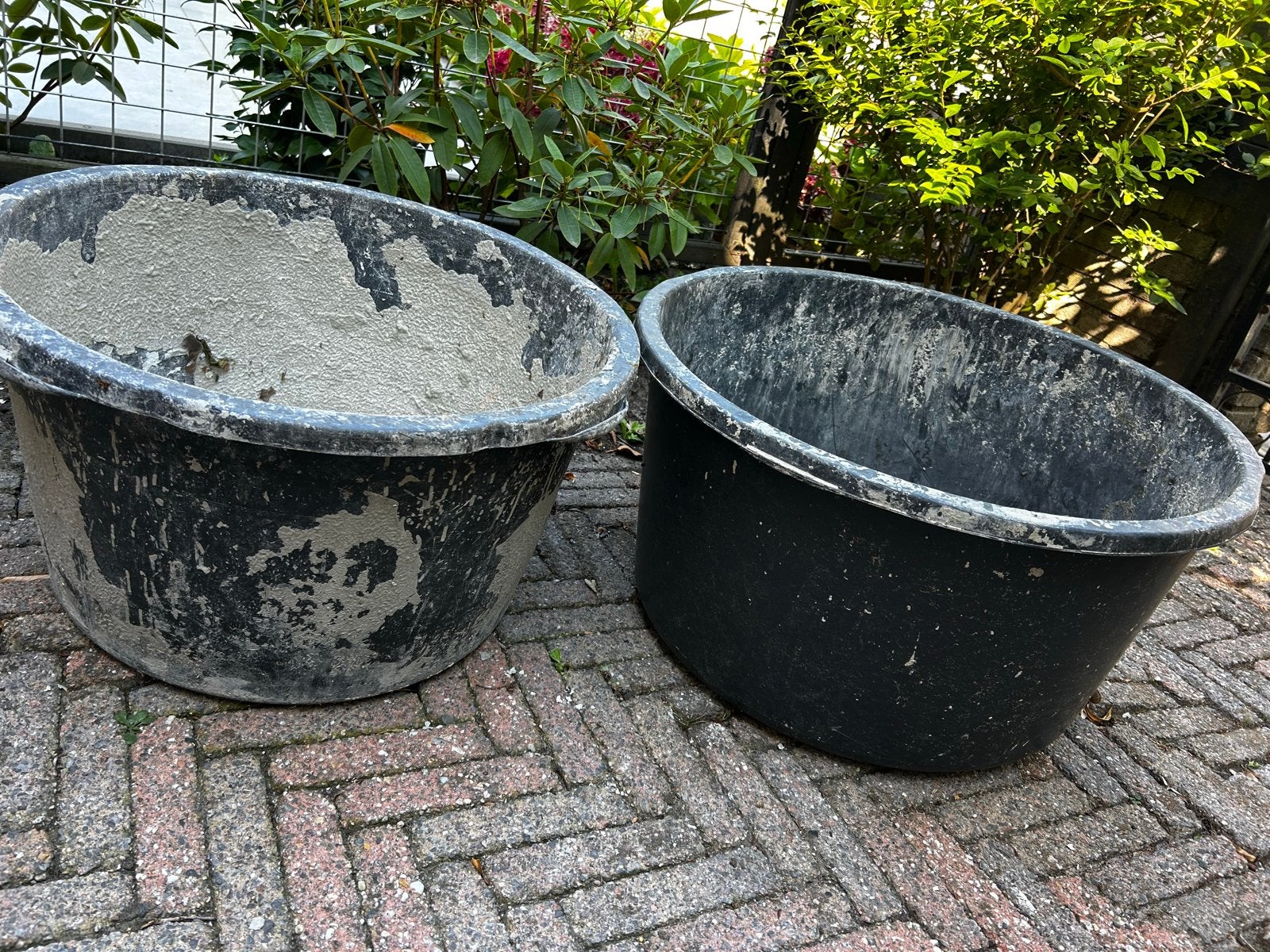 Grote bouwemmers / speciekuipen voor afval of klussen, Ophalen, Gebruikt