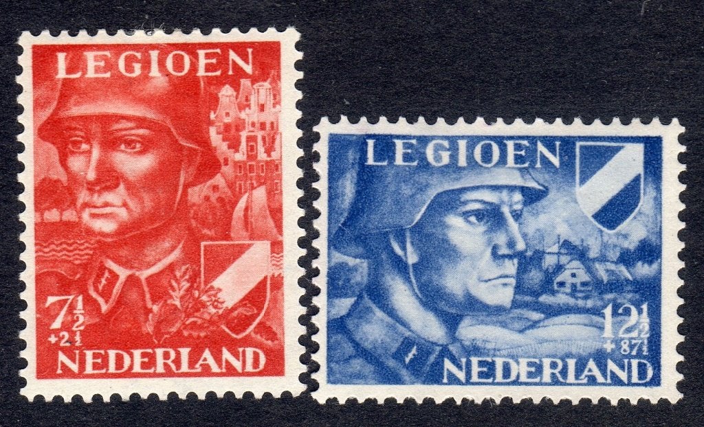 Nvph 402-403 legioenzegels 1942 postfris, Ophalen of Verzenden, Na 1940, Postfris