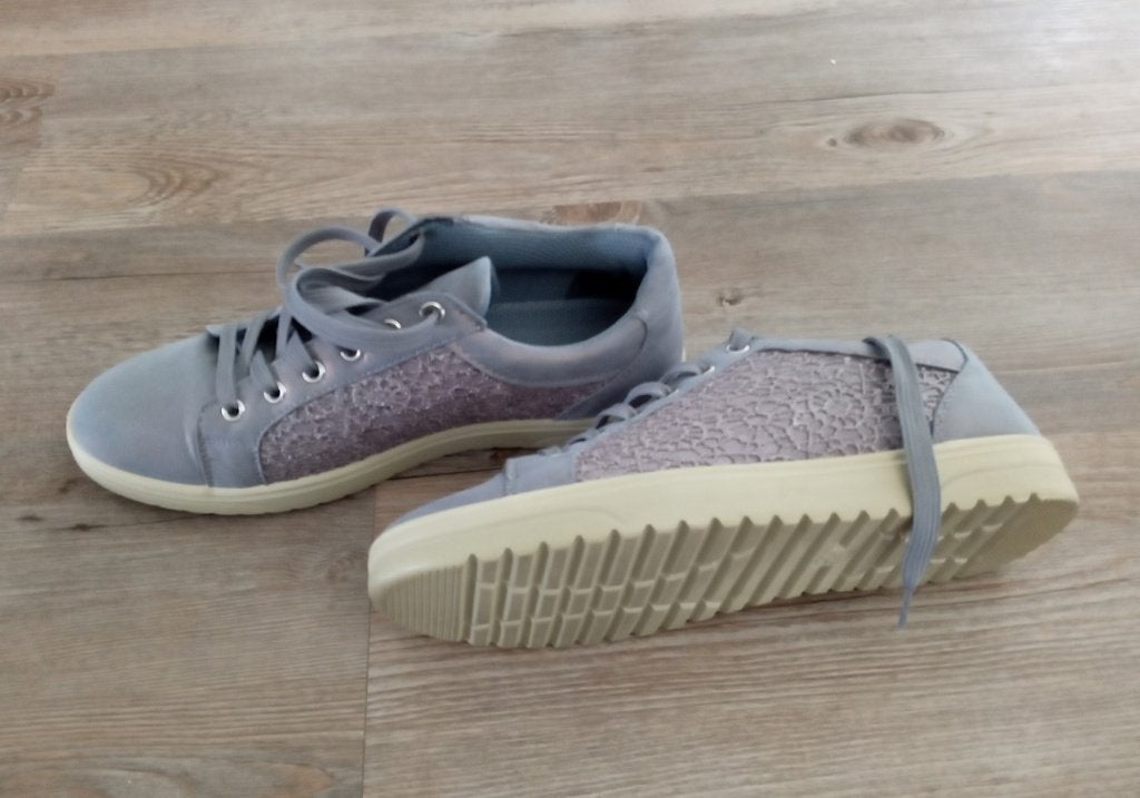 ladyflex maat 39 schoenen veter parelmoer sneakers dames mt, Overige kleuren, Ladyflex, Ophalen of Verzenden, Sneakers of Gympen