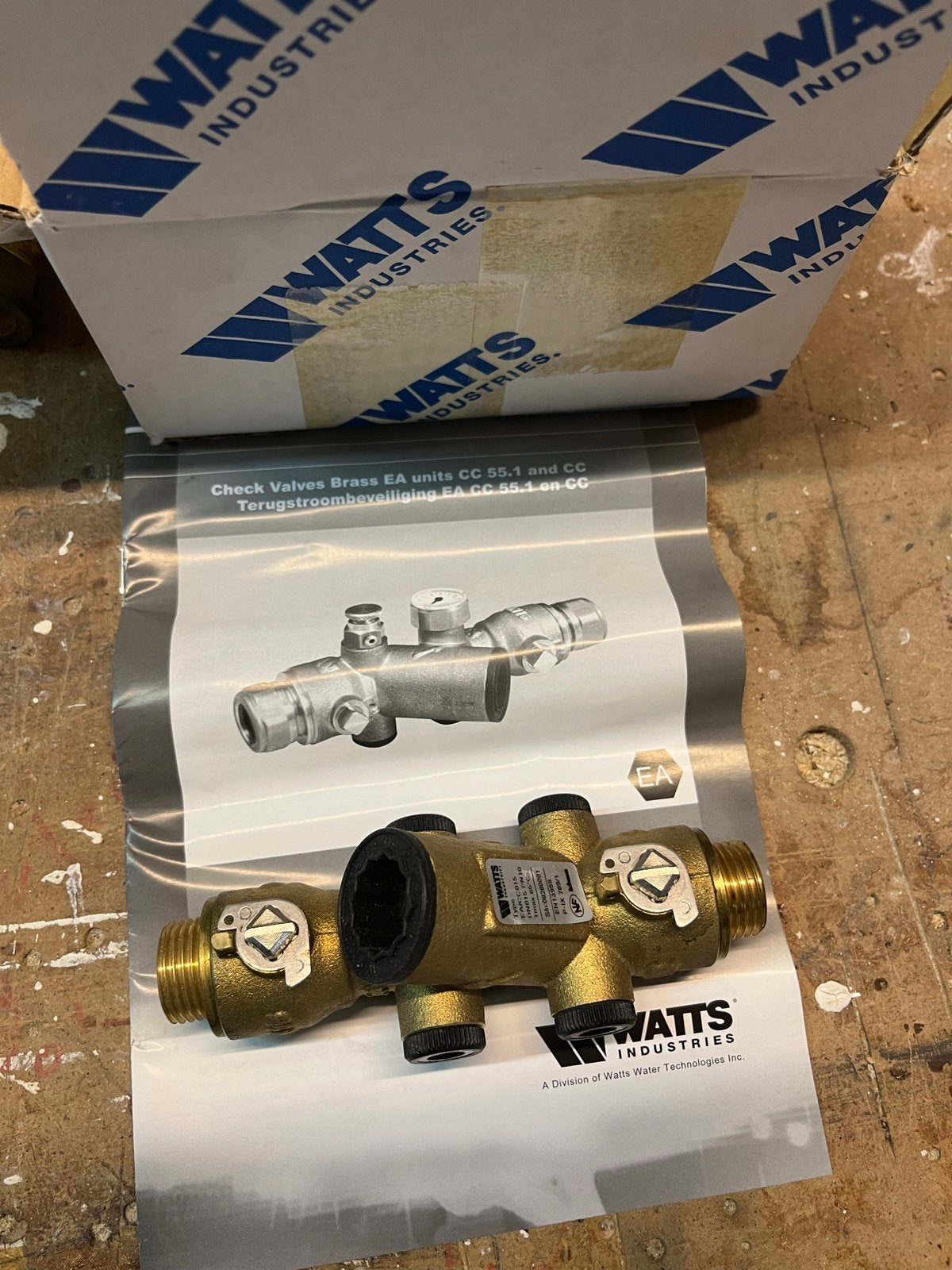 Watts Industries Terugstroombeveiliging en meer, Ophalen, Nieuw, Koper, Overige typen