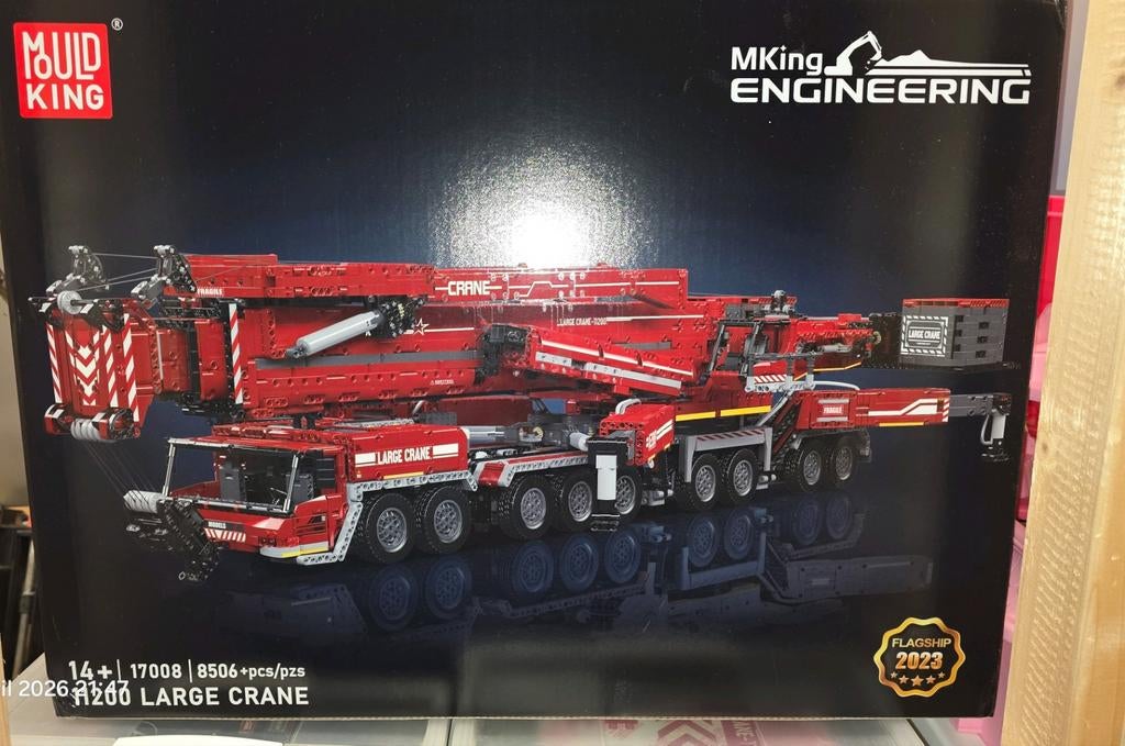 Mouldking 17008 Liebherr hijskraan rood!, Ophalen of Verzenden, Nieuw