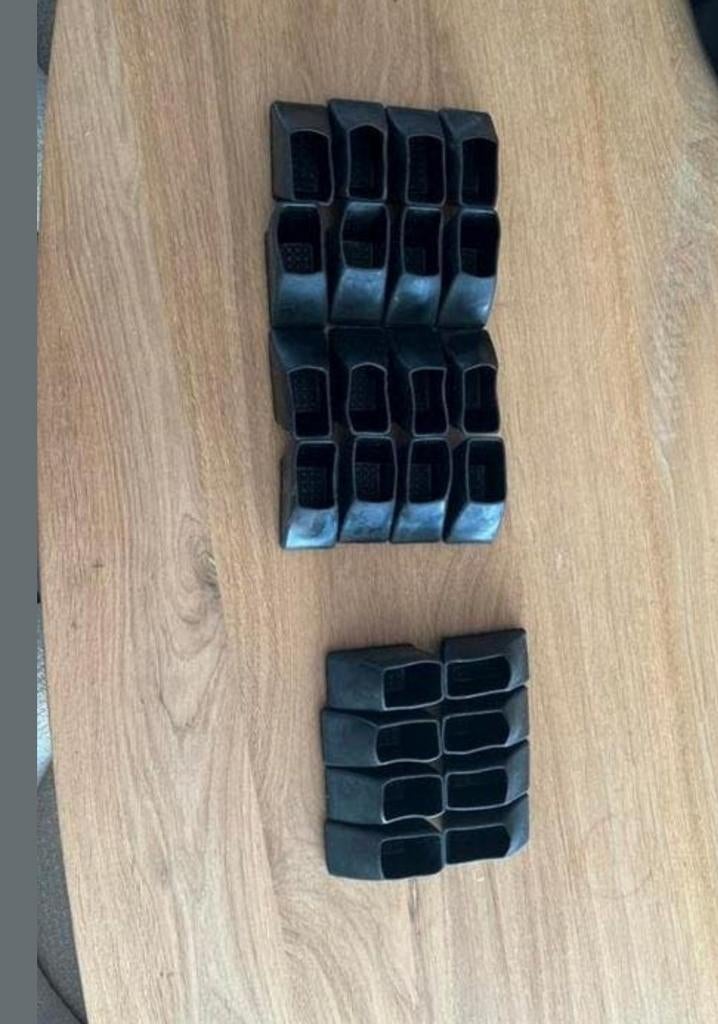 Flooq Stoelpootdoppen 45 x 25 mm (24 stuks), Huis en Inrichting, Kunststof, Zwart, Nieuw, Ophalen of Verzenden