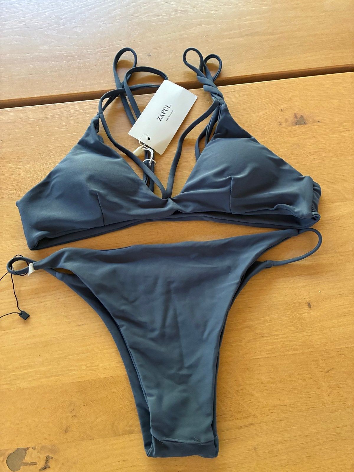 Zaful Bikini M Nieuw Grijs Blauw, Ophalen of Verzenden, Nieuw, Grijs, Bikini