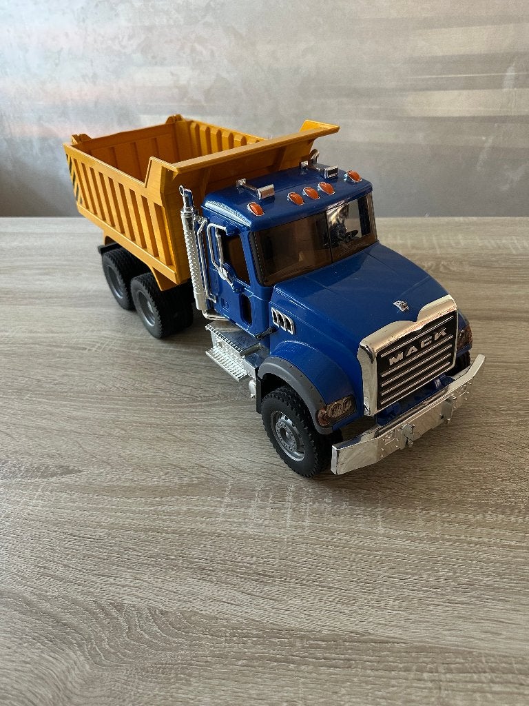 Blauwe kiepwagen van metaal, Ophalen of Verzenden, Gebruikt