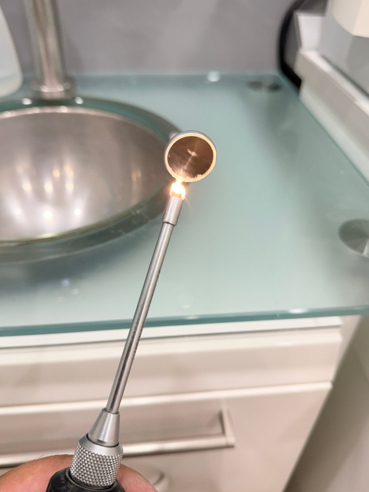 Tandtechniek Heine Beta Mondspiegel met Licht, Ophalen, Zo goed als nieuw