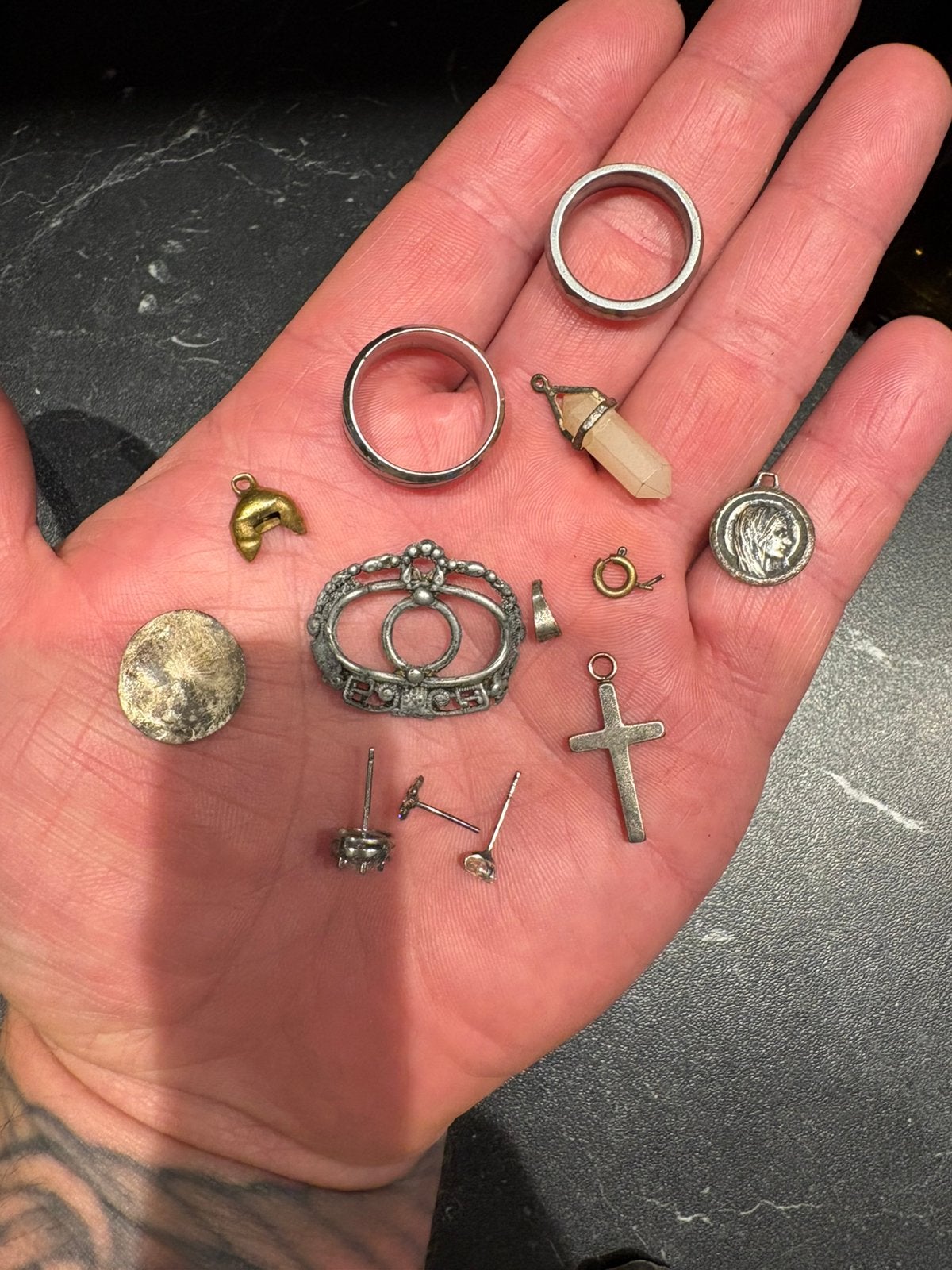 Bodemvondst lotje sieraden, Ophalen of Verzenden, Zilver