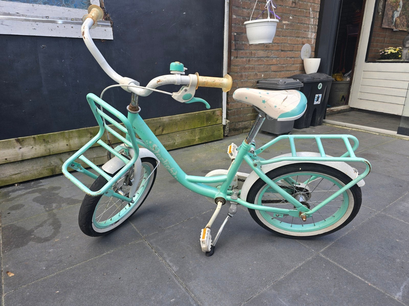kinderfiets 16 inch, Fietsen en Brommers, Ophalen, Gebruikt, Terugtraprem, 16 inch