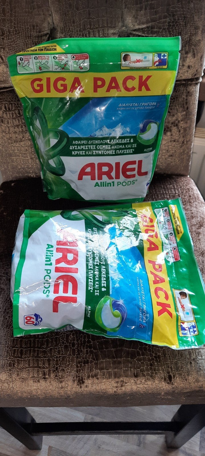 Ariel Allin1 Pods Alpine Giga Pack - 2x60 wasbeurten, Ophalen, Nieuw