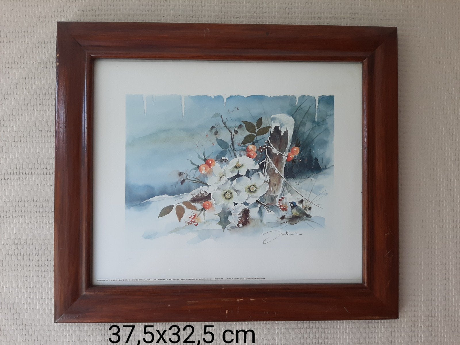 prent stilleven bloemen, Ophalen of Verzenden, Minder dan 50 cm, Schilderij