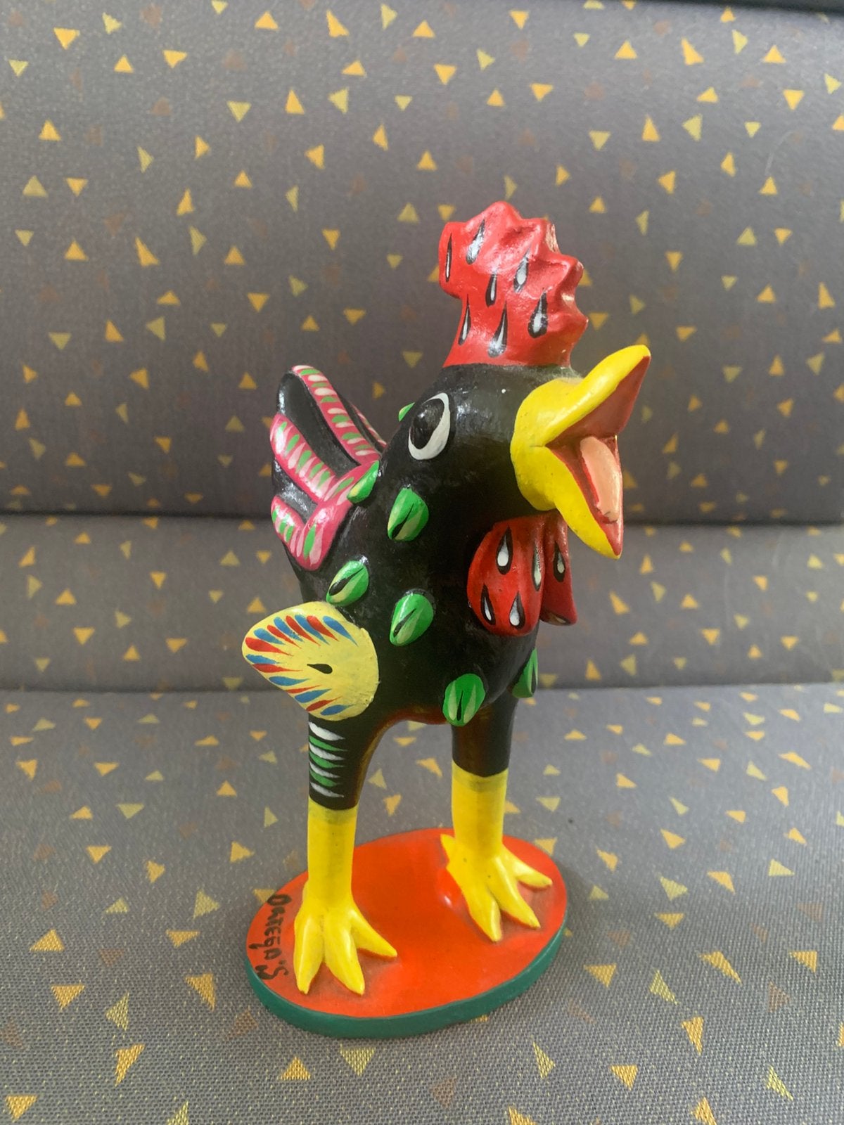 Terracotta haan handgemaakt en gesigneerd, Antiek en Kunst, Ophalen of Verzenden