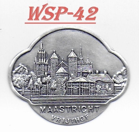 WSP-42 wandelstokplaatje: Maastricht 't Vrijthof, Ophalen of Verzenden, Zo goed als nieuw