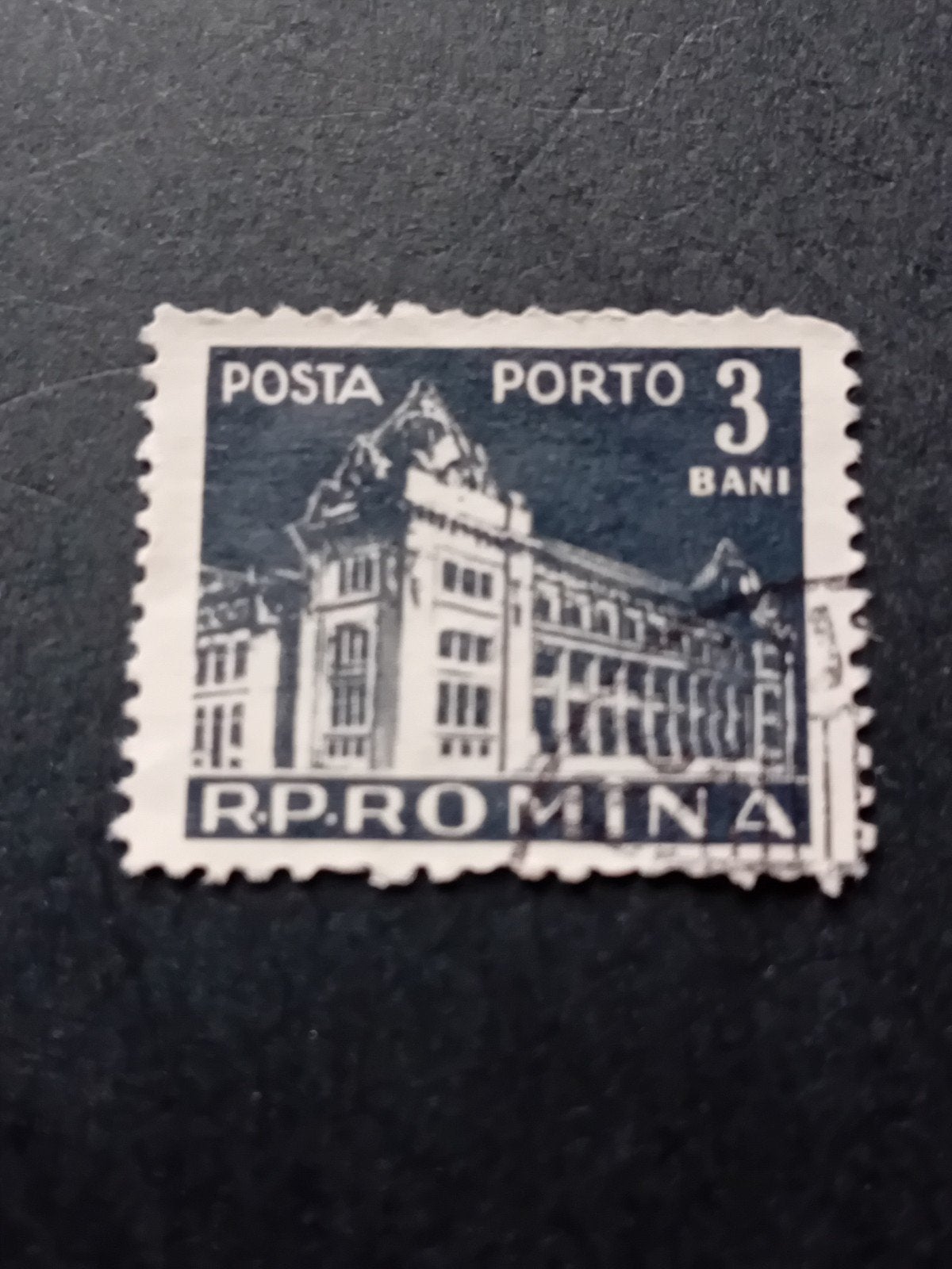 Roemeense postzegel - Posta Porto 3 Bani R.P. Romina, Ophalen of Verzenden