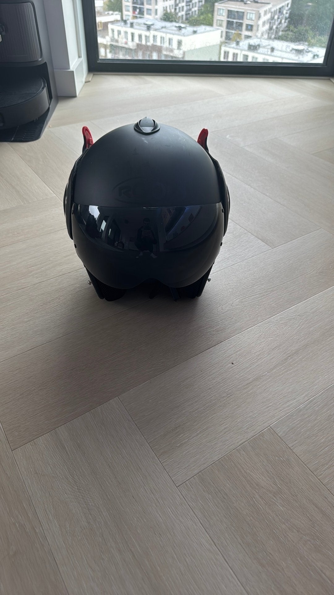 Motor helm merk roof maat 56, Fietsen en Brommers, Ophalen of Verzenden, Zo goed als nieuw, Small